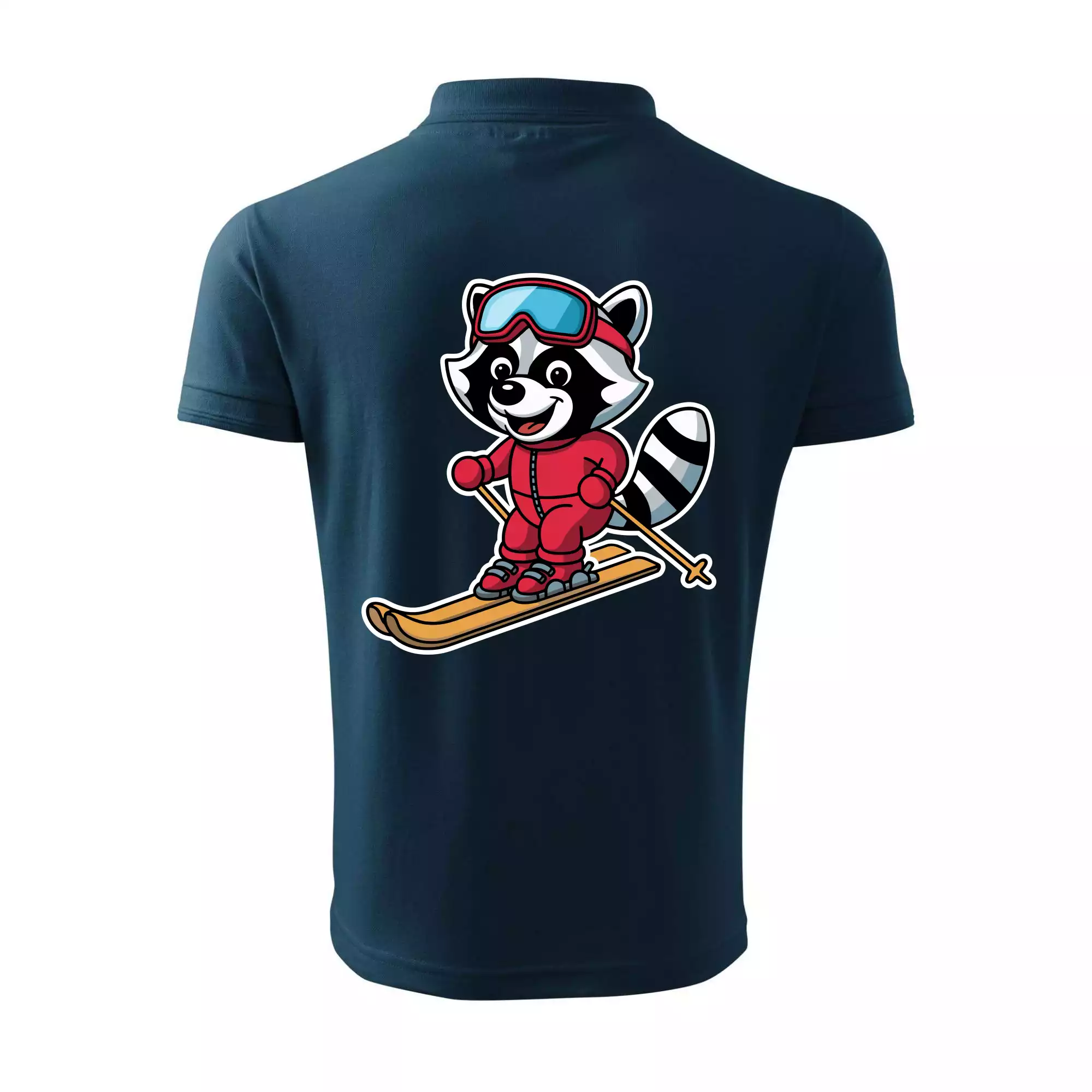 Mýval na lyžích - kreslený