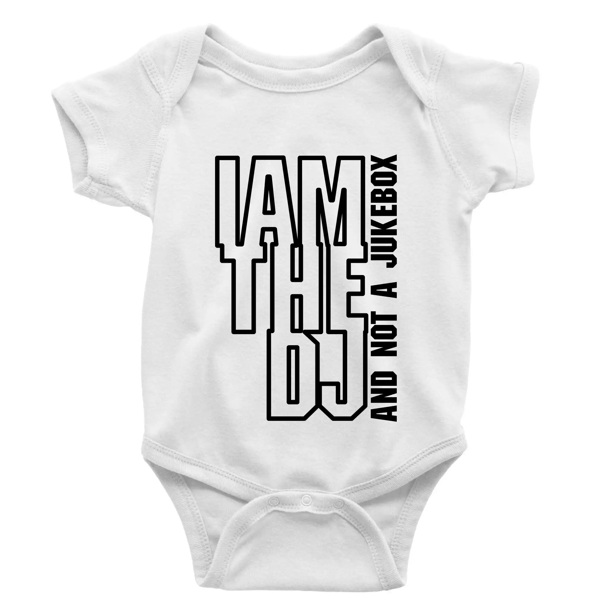 Tričká na párty - Iam the dj and not a jukebox na výšku - Body dojčenské s krátkym rukávom