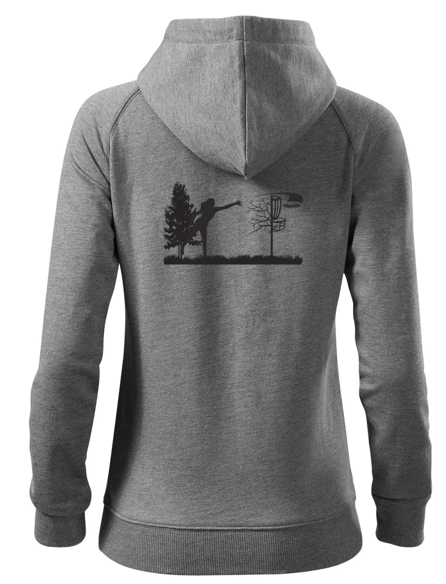 Disc golf - žena čierny obrázok