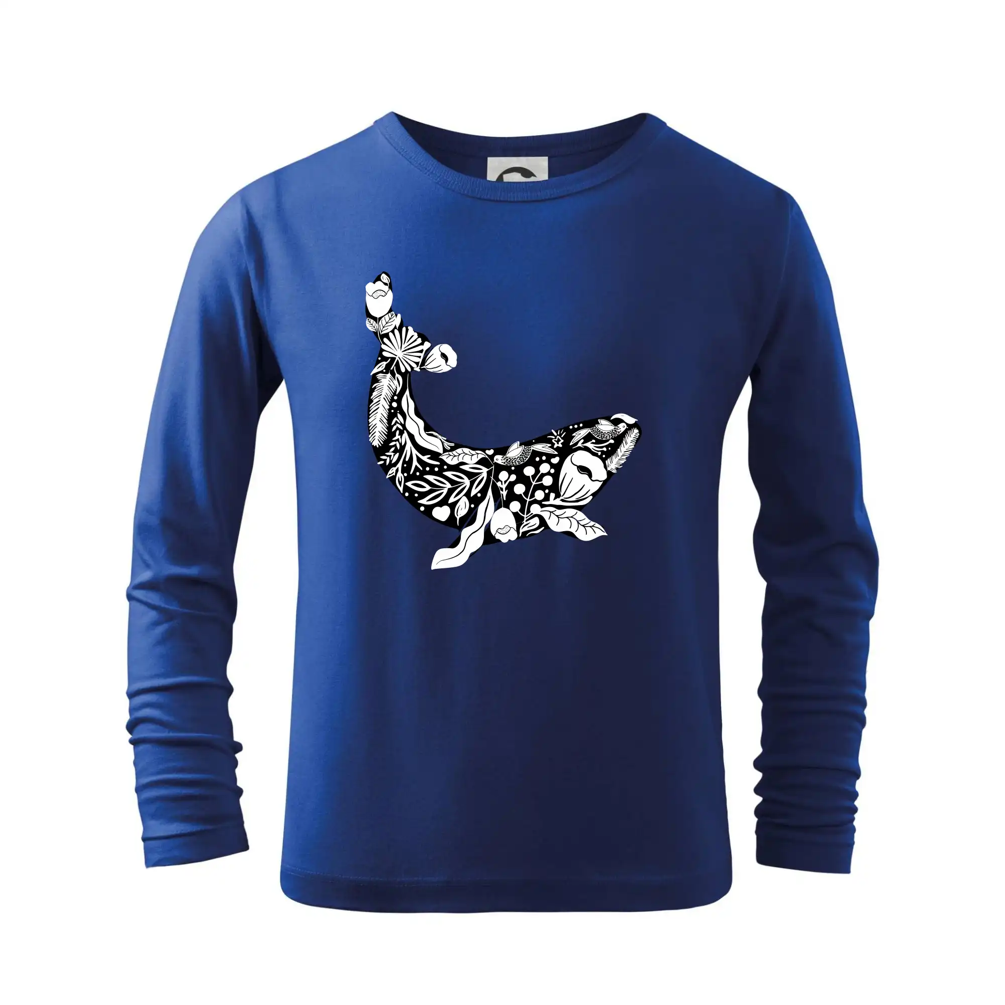 Potápačské tričká - Veľryba maľovaná - Tričko detské Long Sleeve