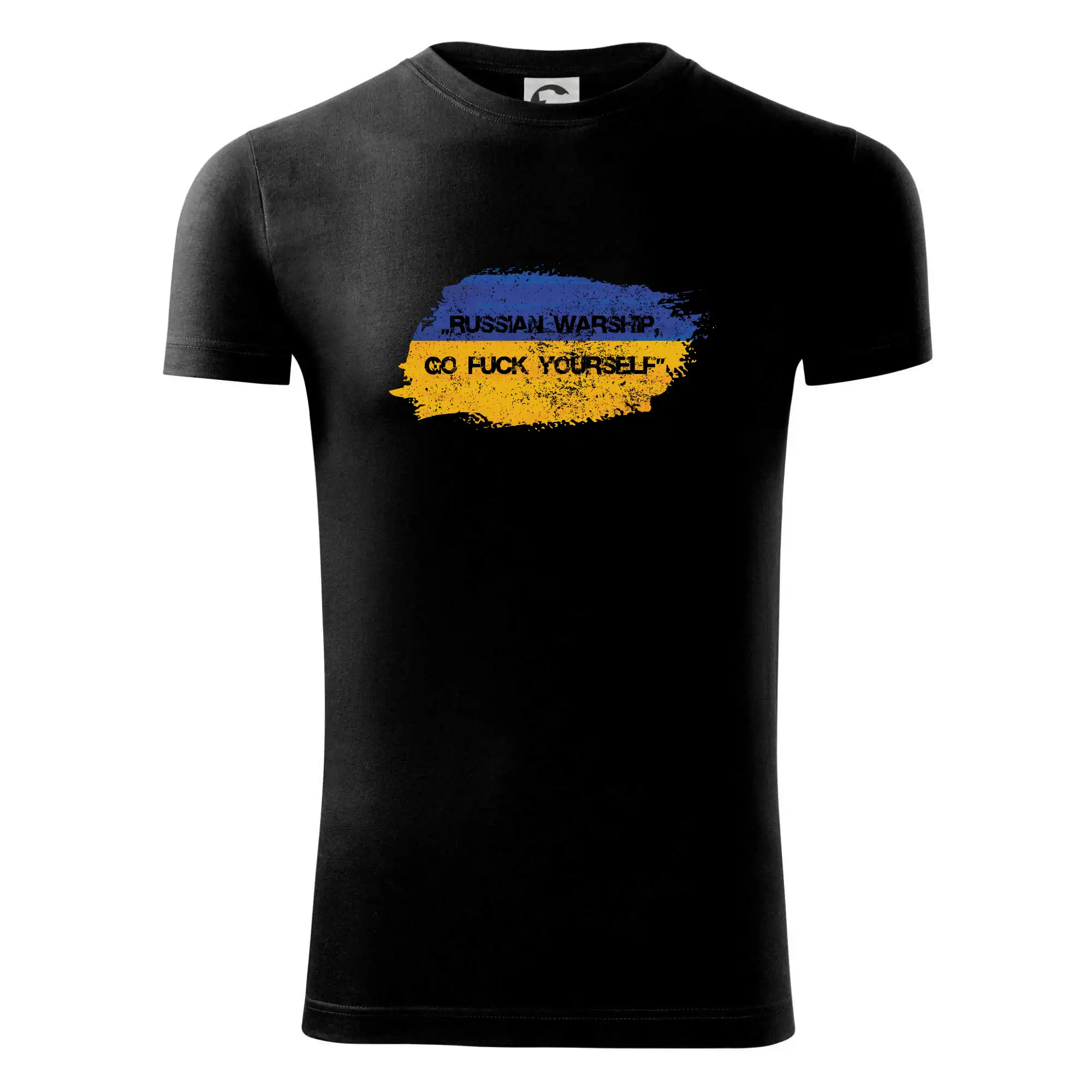 Tričká s vlajkou ukrajiny - Russian warship, go fuck yourself - Viper FIT - Pánske zúžené tričko