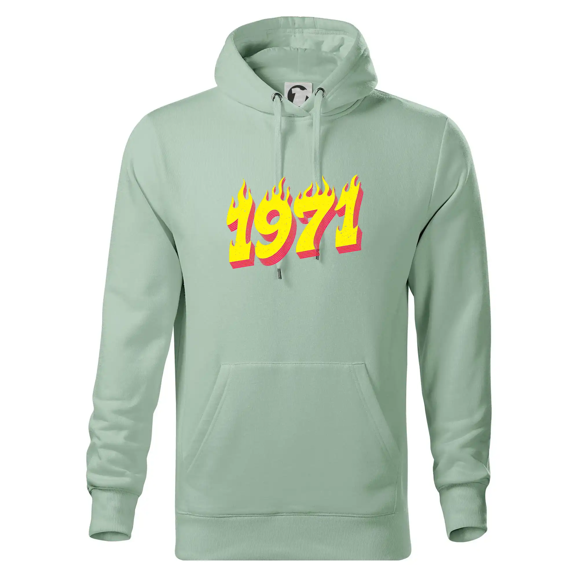 Trička s ročníkom 1971 - Narodeniny v ohni 1971 - Mikina pánska Cape s kapucňou
