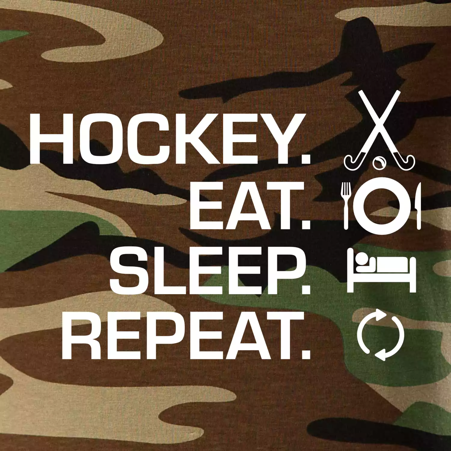 Pozemní hokej eat sleep repeat