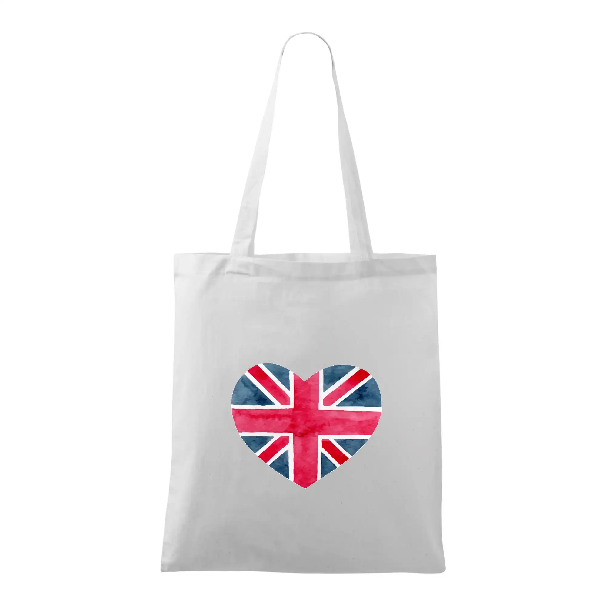 Tričká Anglicko - Britské srdce maľované - Taška bavlnená