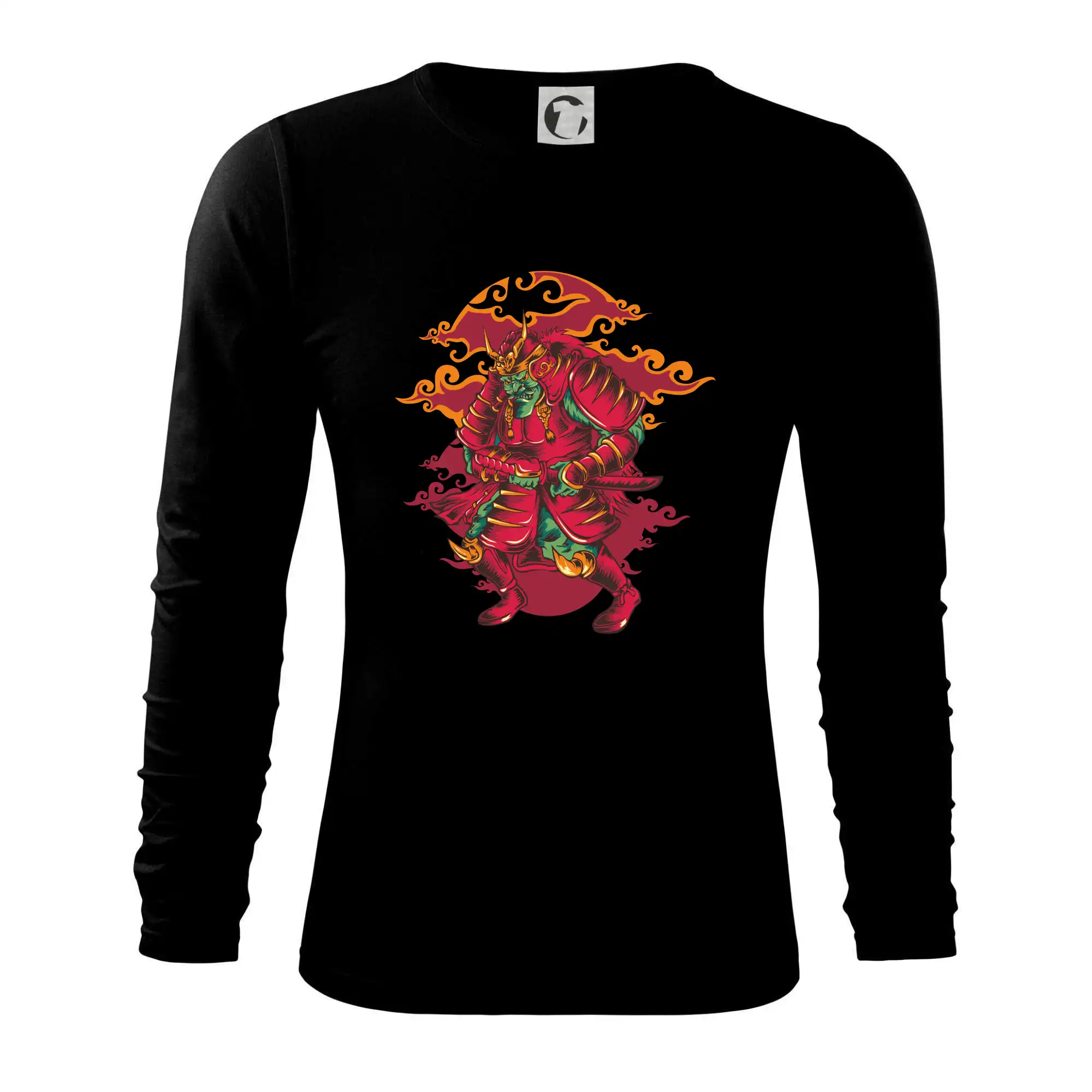 Tričká s japonskou tematikou - Red samurai - Tričko s dlhým rukávom FIT-T long sleeve