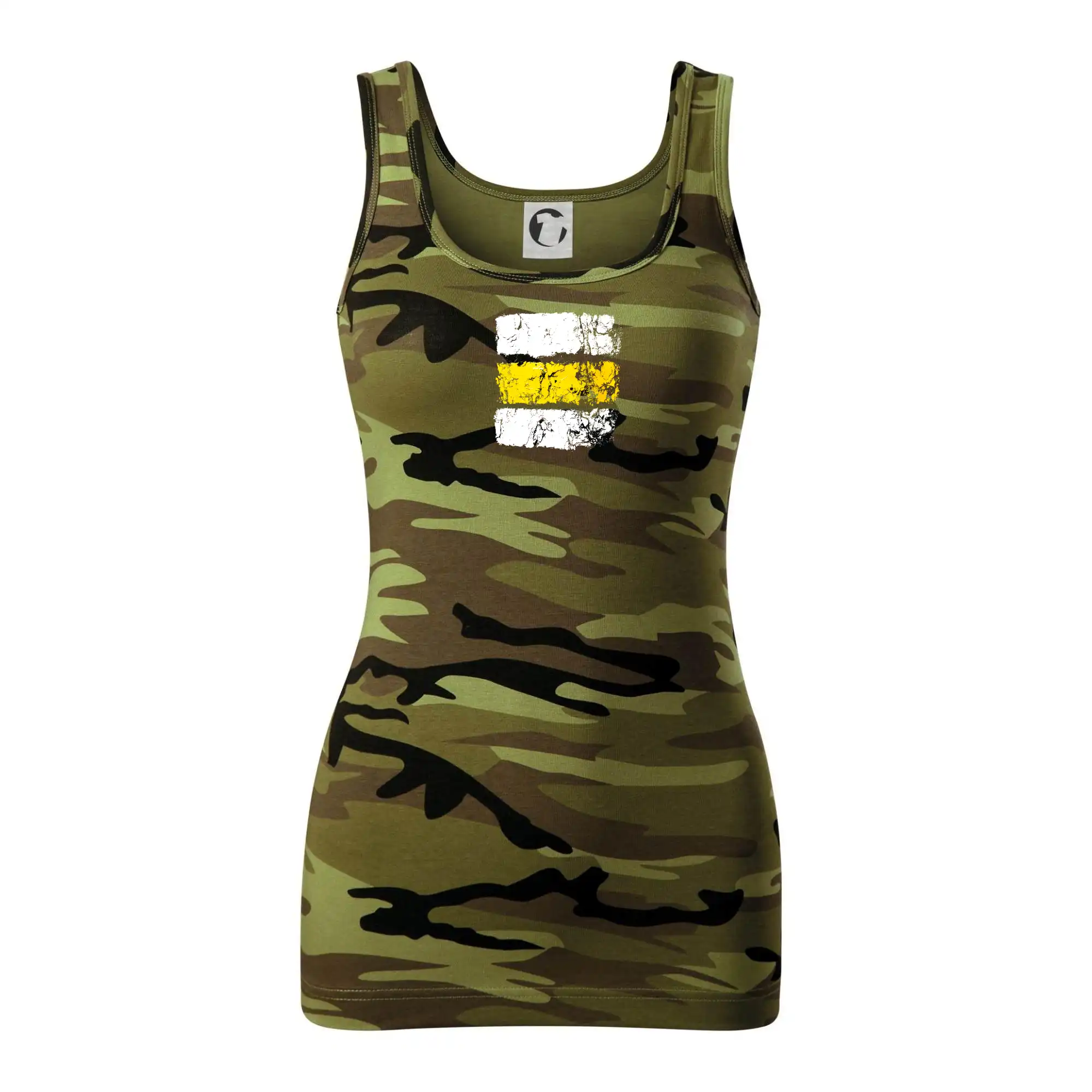 Trička pre cestovateľov - Turistická značka - žltá - Maskáčové tielko