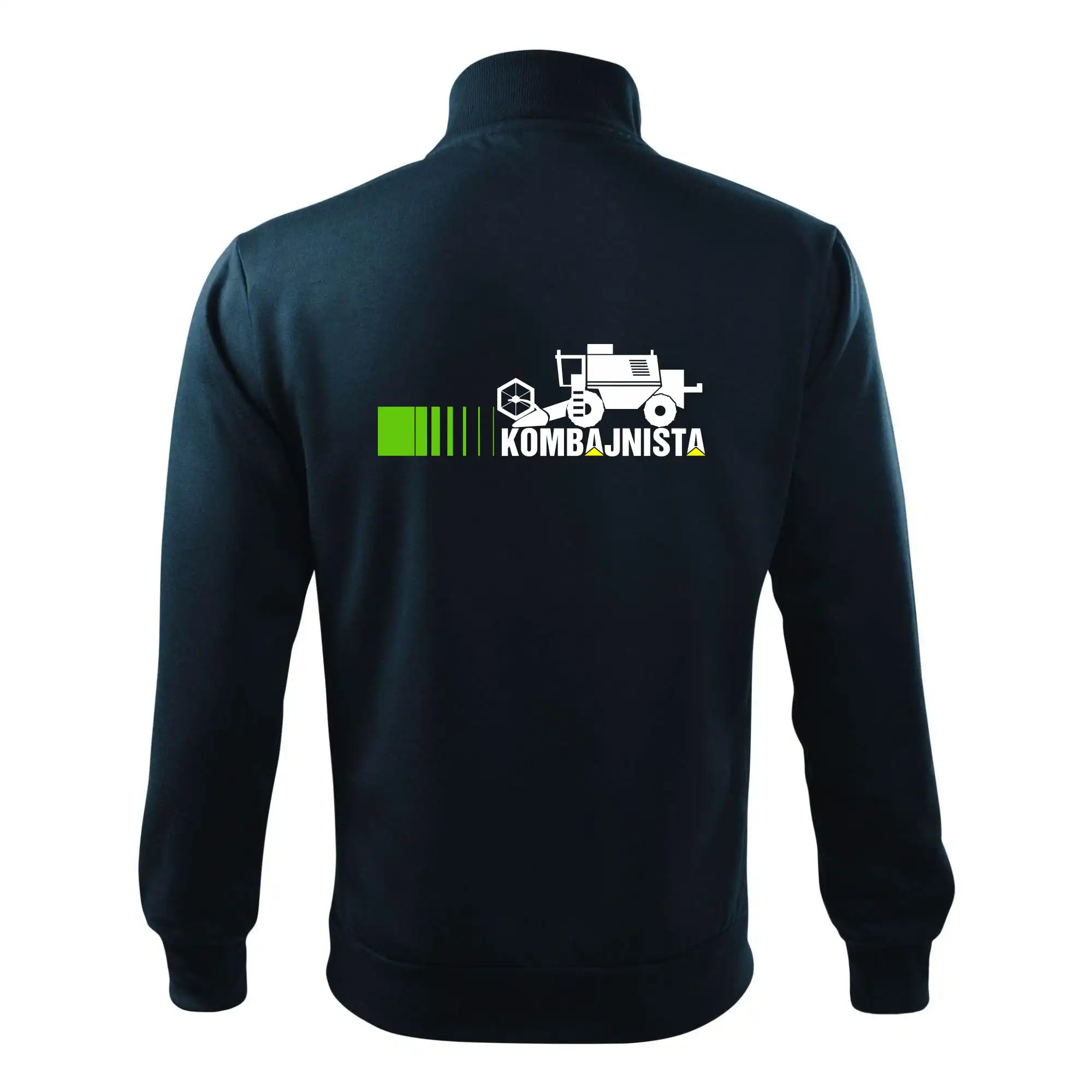 Kombajnista zelená a žlutá