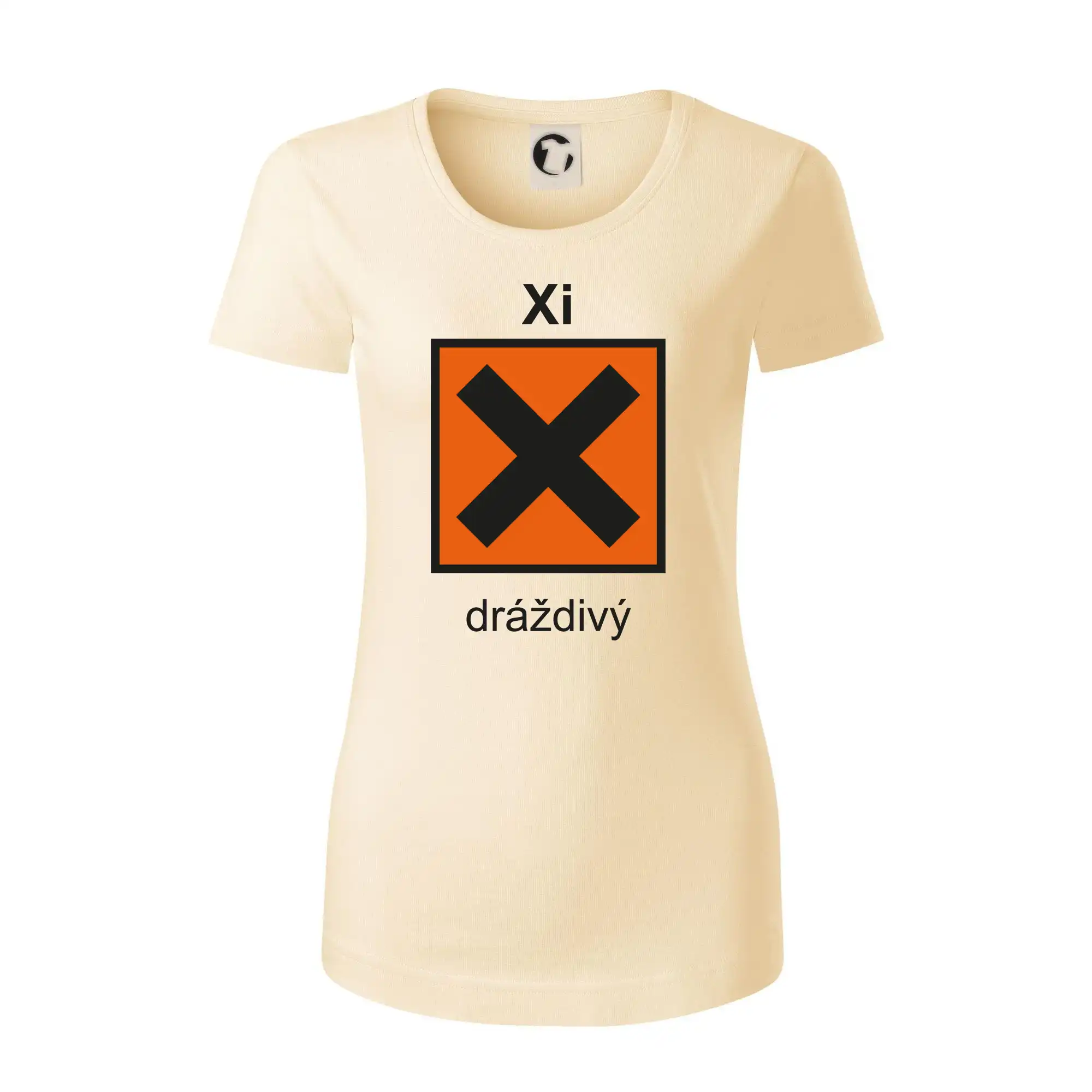 Xi Dráždivý - Výstražná tabulka na tričku