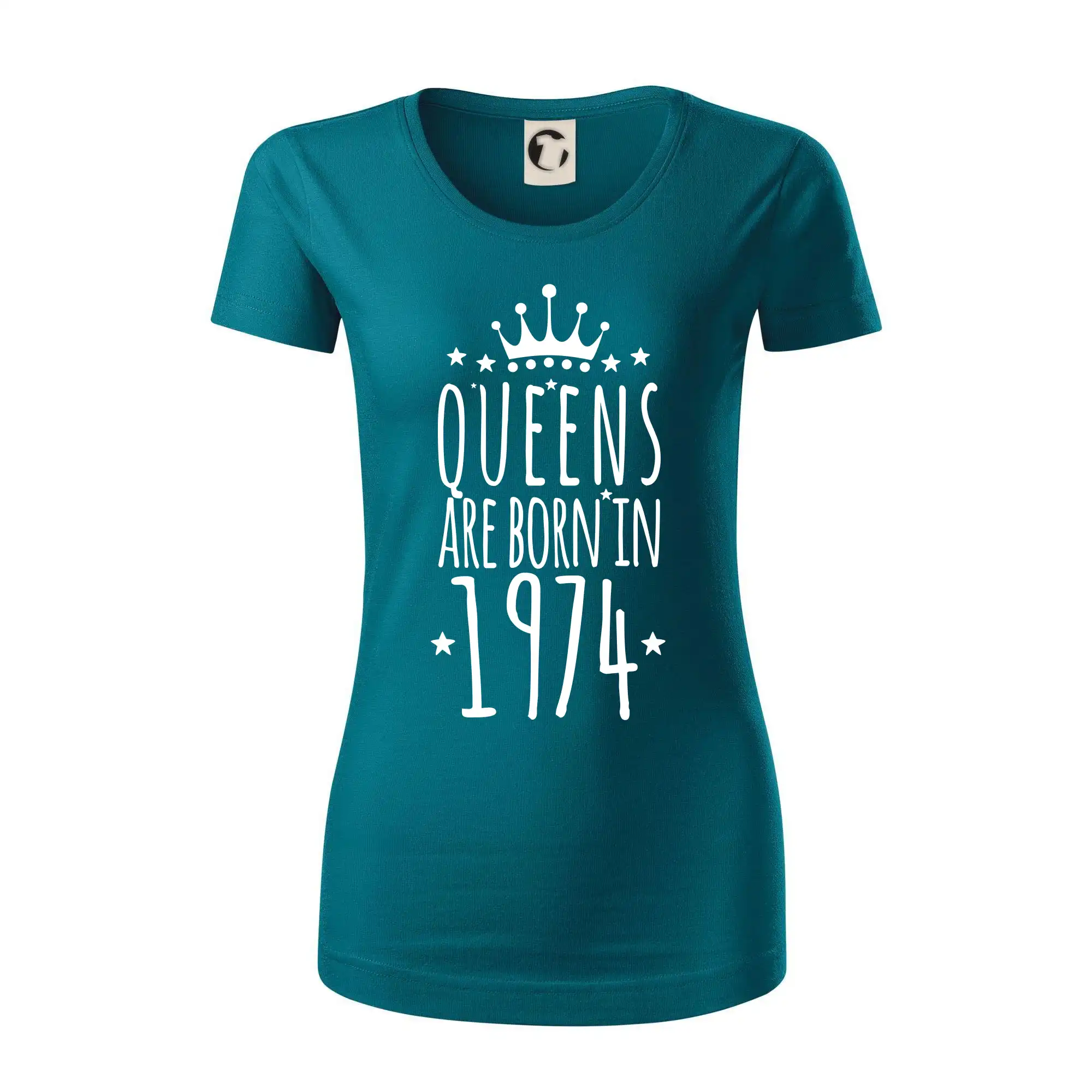 Tričká k narodeninám - Queens are born in 1974 - Dámske tričko z organickej bavlny Origin (GOTS)