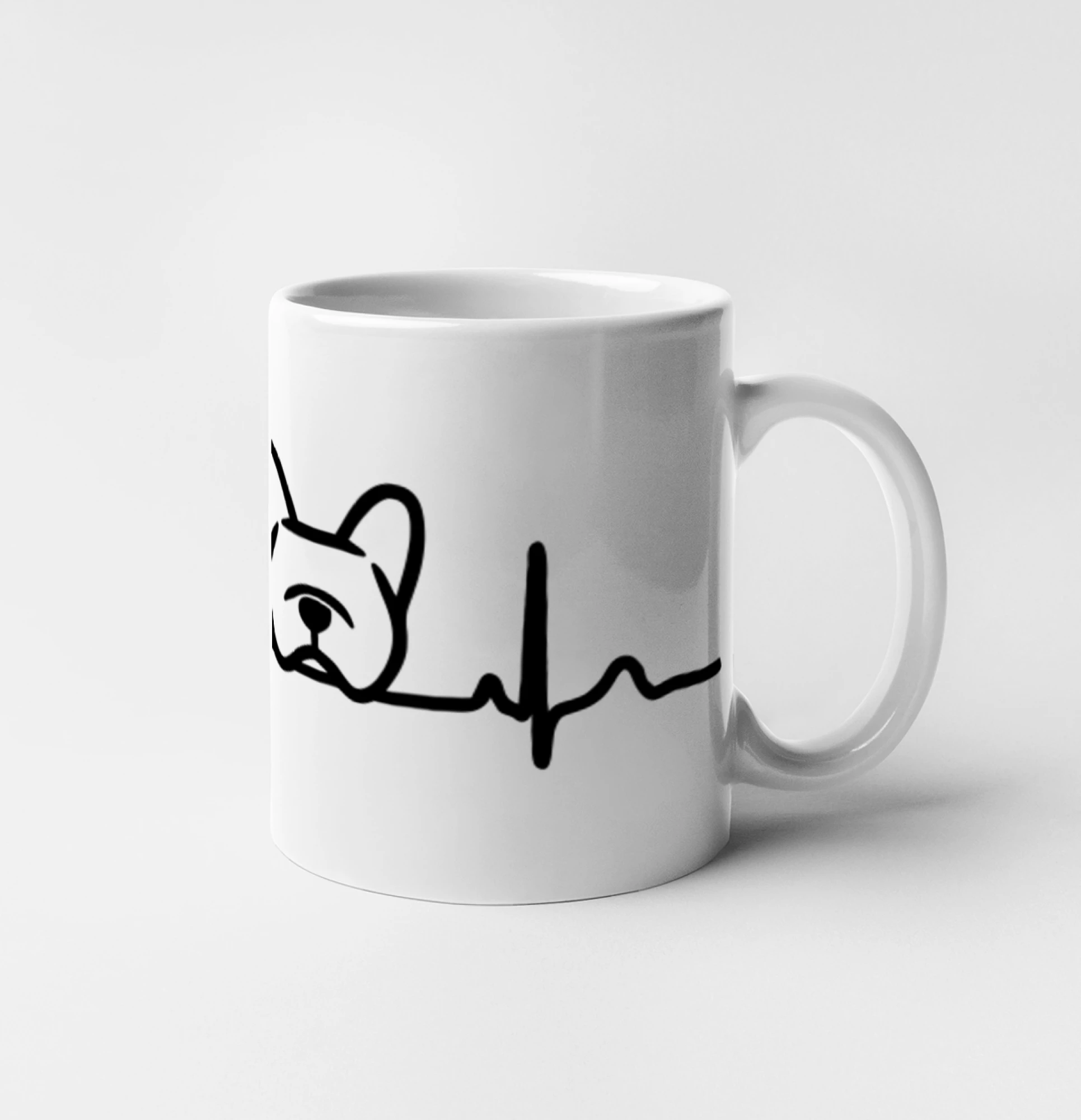 EKG Francouzský buldoček hlava