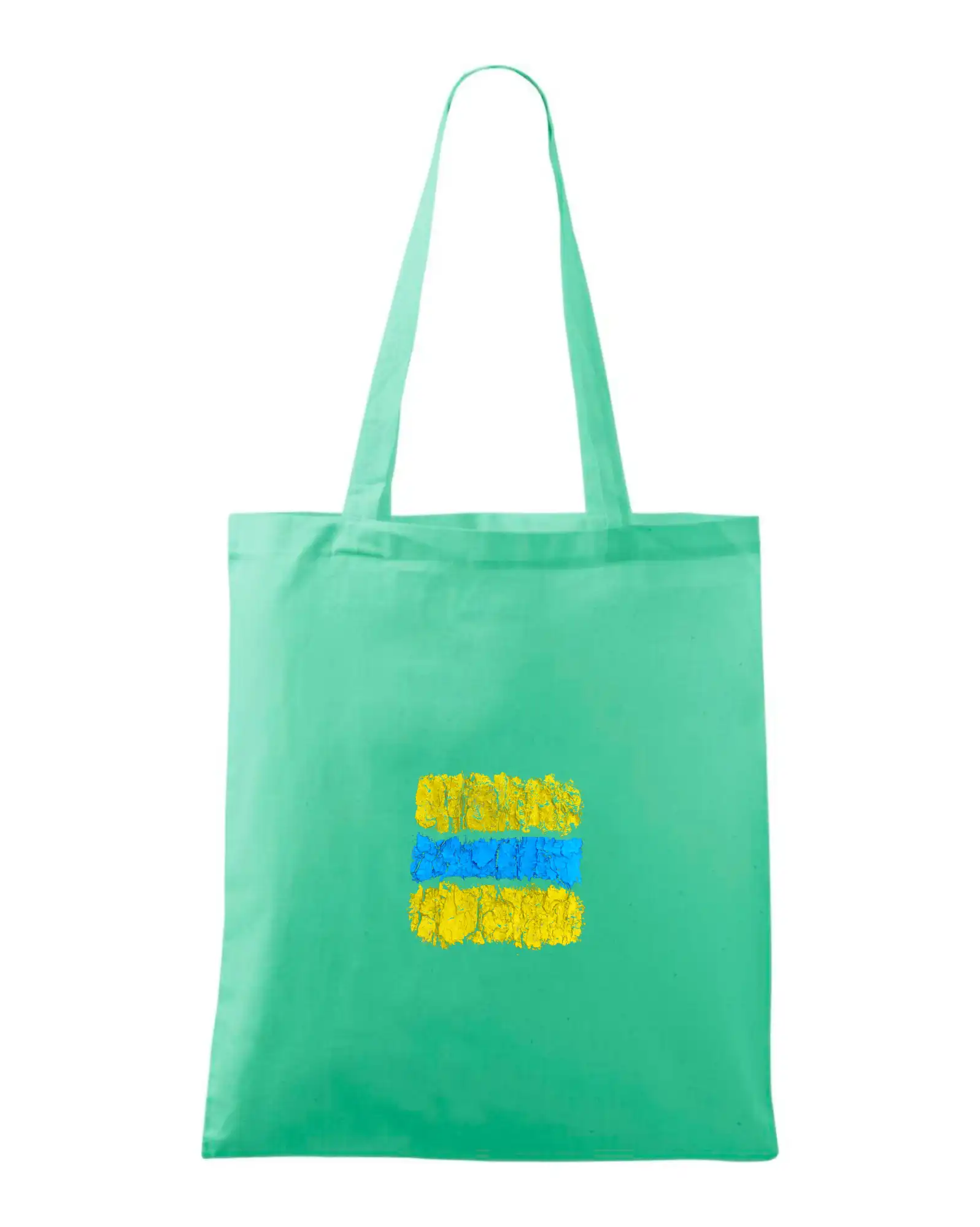 Tričko ako darček pre cyklistu - Turistická Cyklo značka - žlto modrá - Taška bavlnená