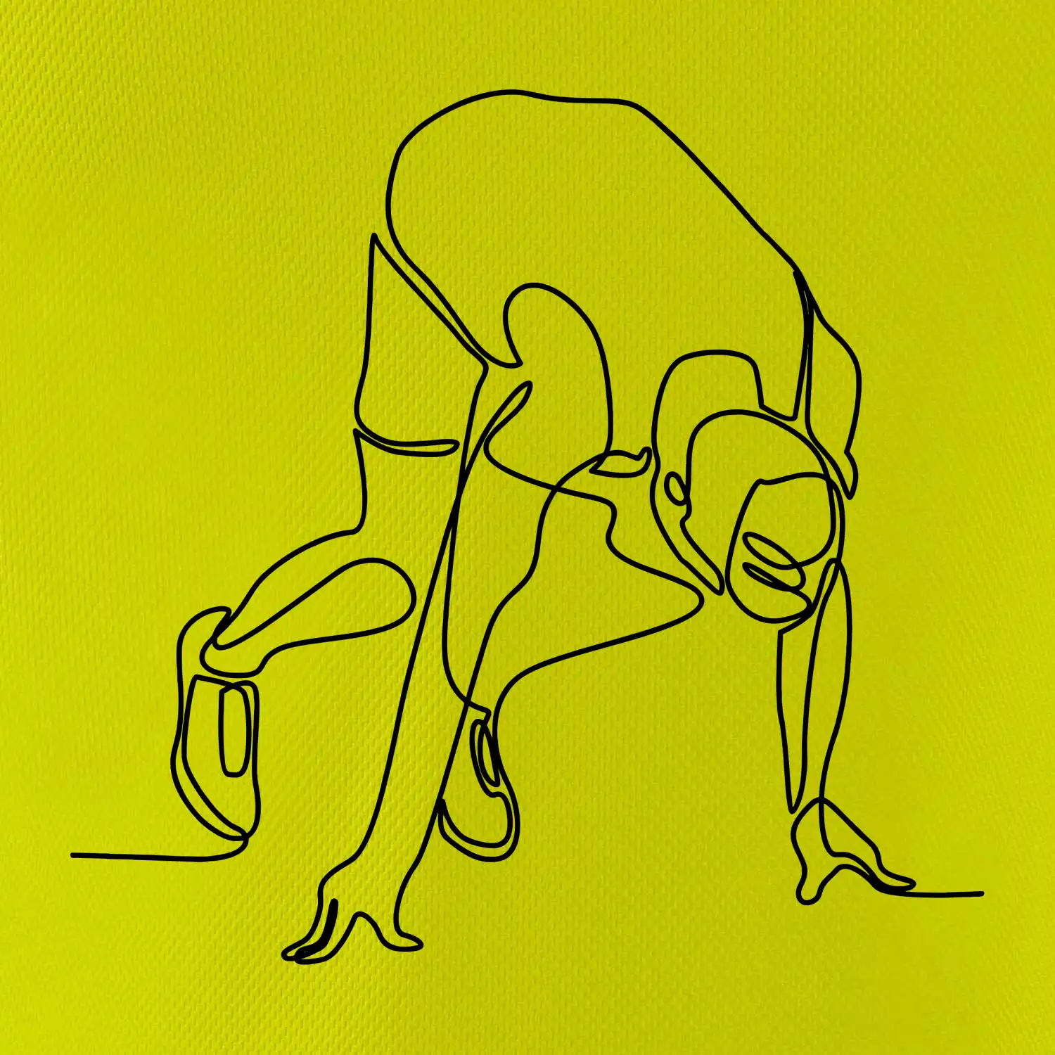 Běžec na startu jedním tahem