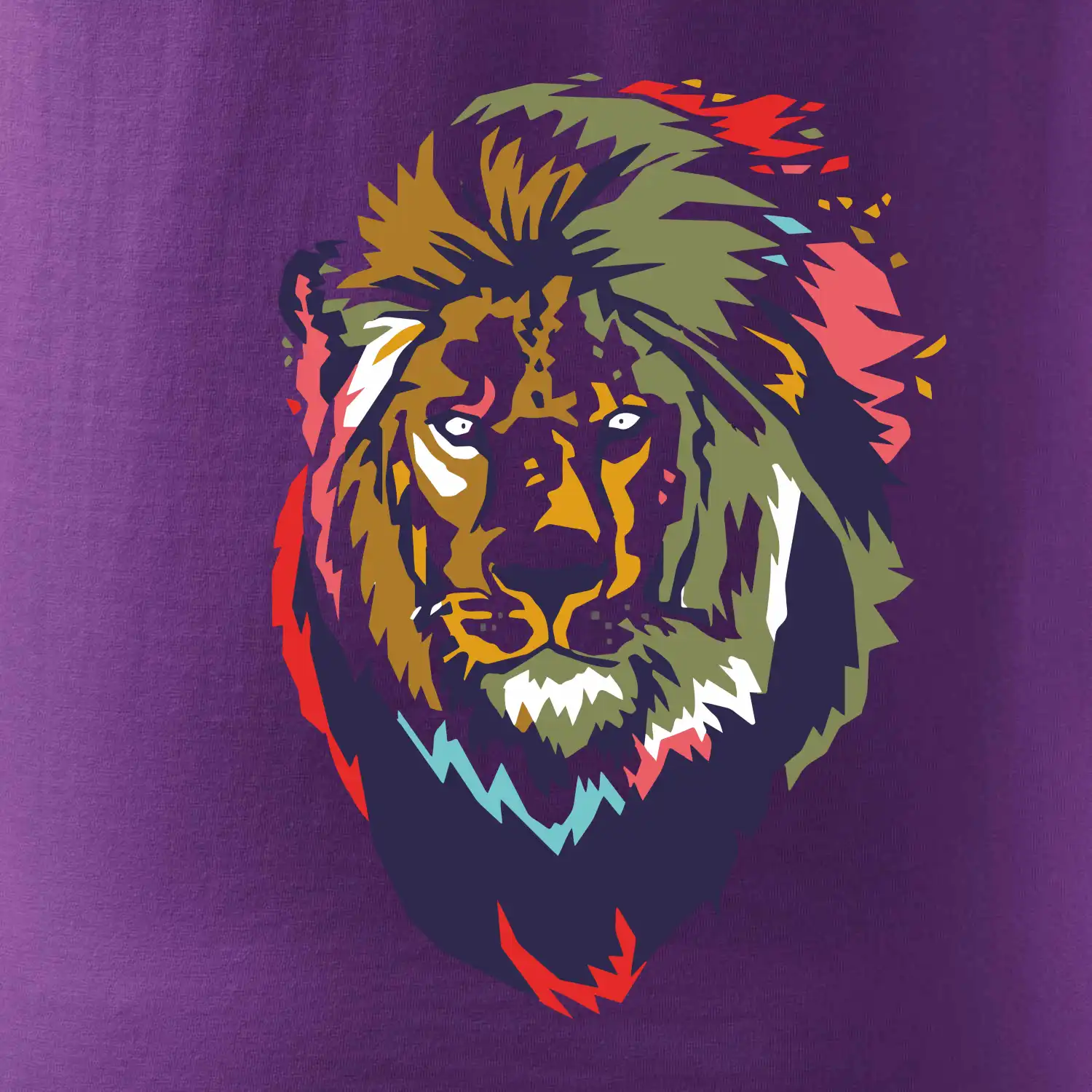 Hlava lva kreslená jednoduchá