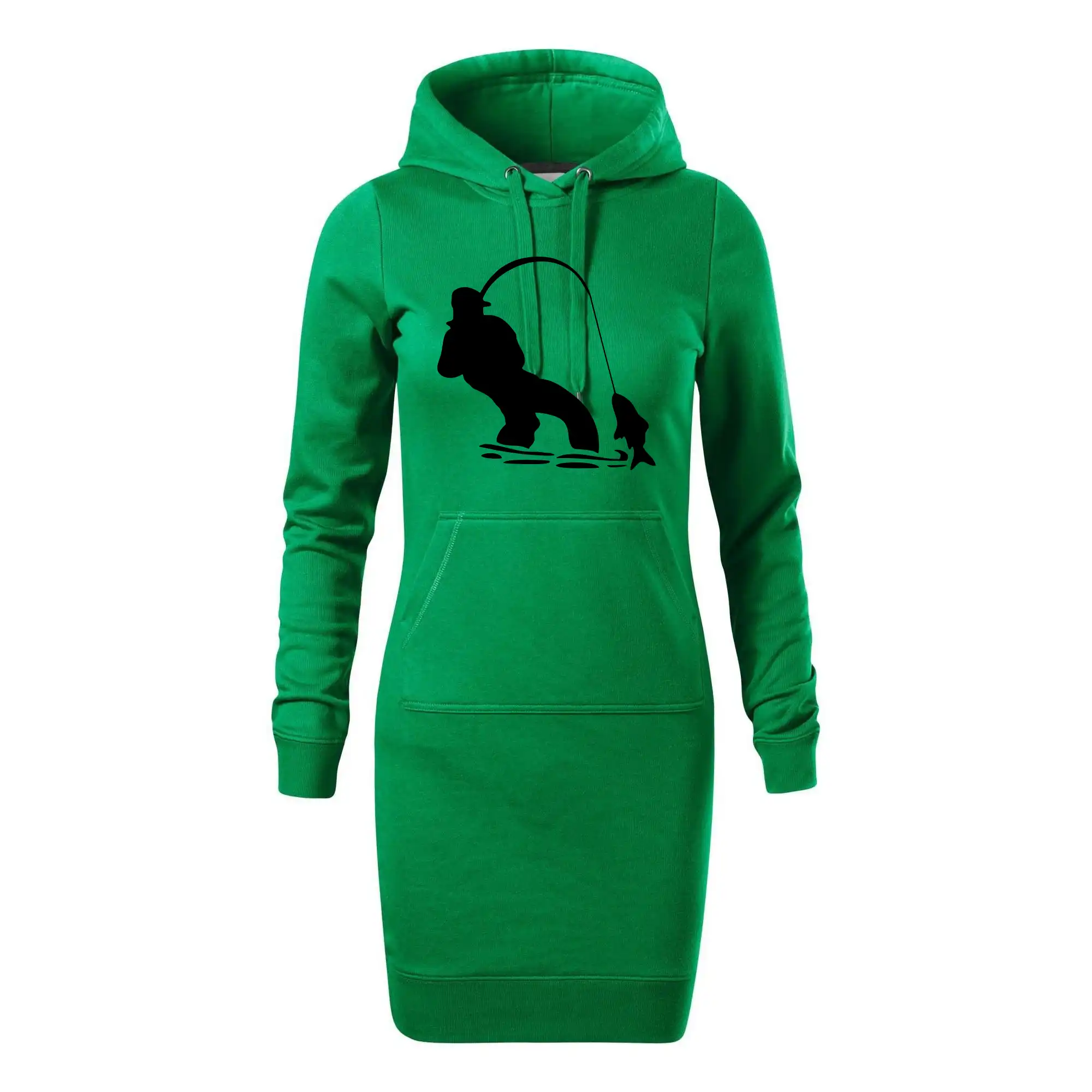 Rybář tahající rybu