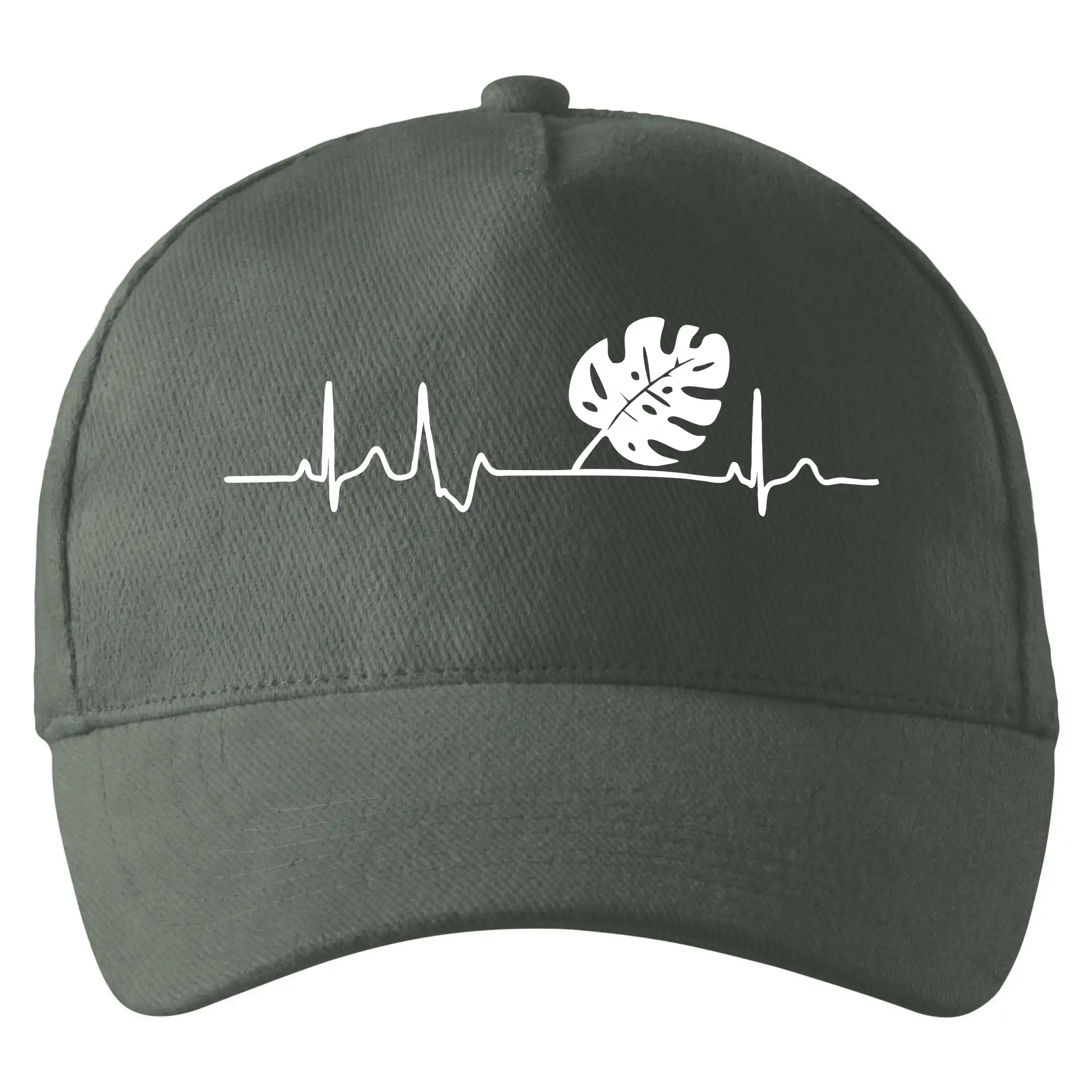 Tričká s kvetinami - EKG Monstera - Šiltovka so zahnutým šiltom a mosaznou sponou