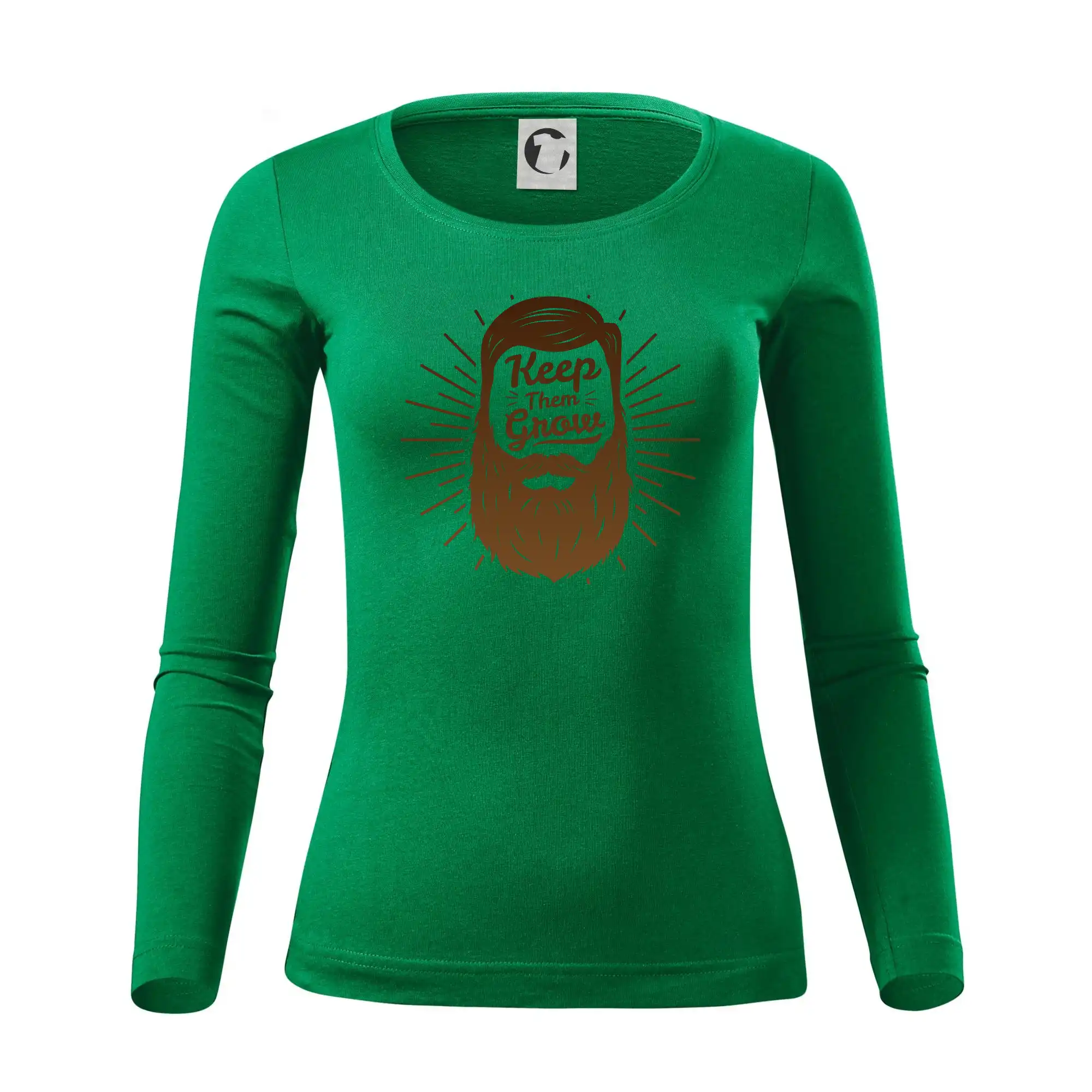 Tričká s fúzikmi - Keep them grow - Dámske tričko FIT-T LS - zužené