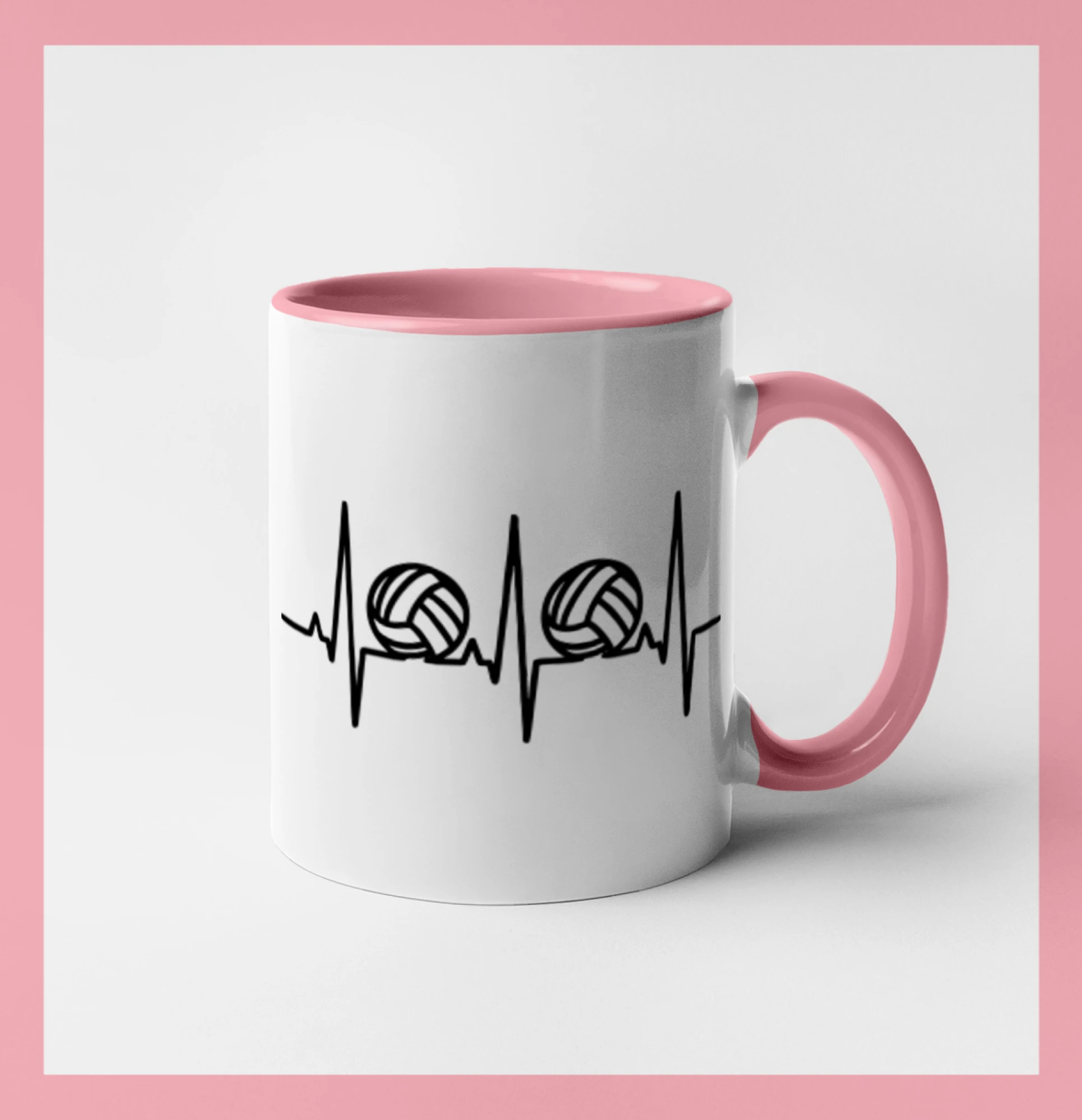 Trička na volejbal - Volejbal ekg - Hrnček 