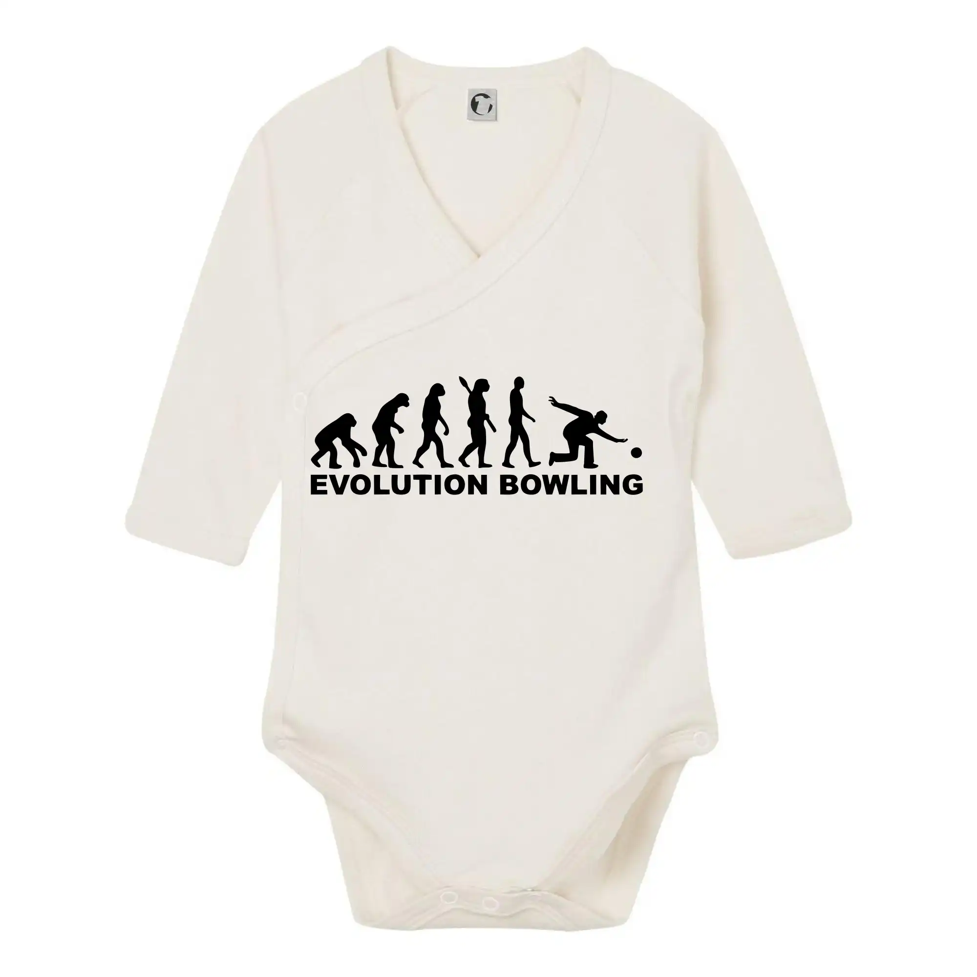 Tričká Bowling - Bowling evolúcia - Body zavinovacie s dlhým rukávom