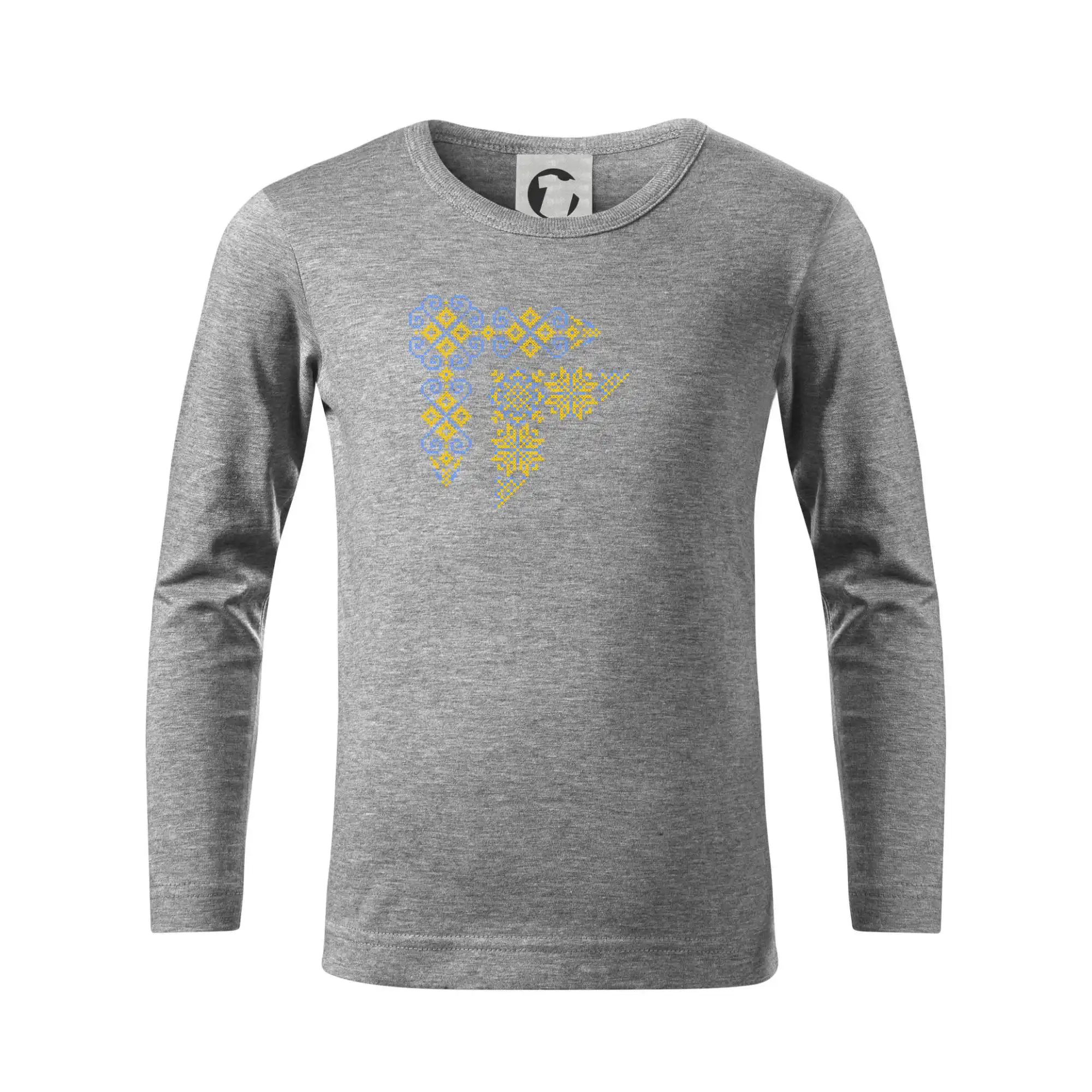 Tričká s vlajkou ukrajiny - Ukrajina folklór - obrázok v rohu - Tričko detské Long Sleeve