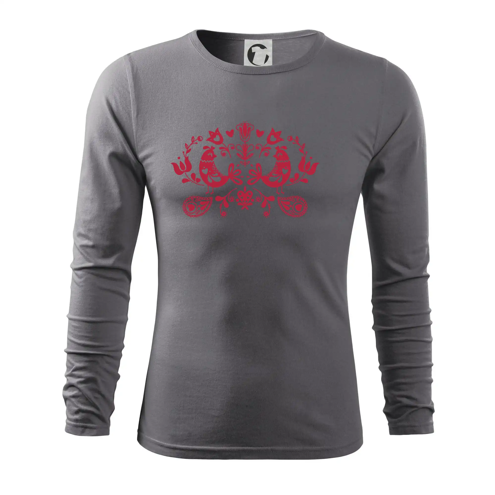 Folklór - Folklór - dve sliepky - Tričko s dlhým rukávom FIT-T long sleeve