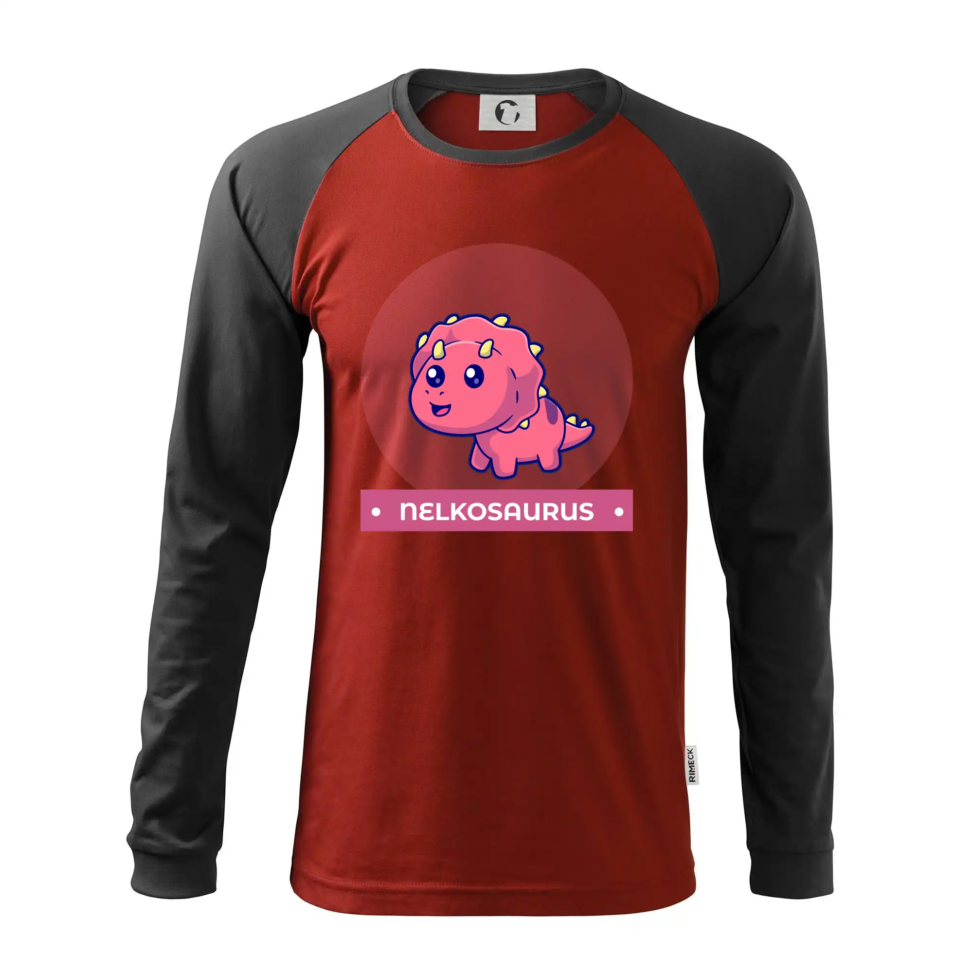 Detské tričká, mikiny a body s originálnymi potlačami | Veselé motívy pre chlapcov aj dievčatá - Dinosaurie mená - růžový dinosaurus - Pánske tričko s dlhým rukávom LS130