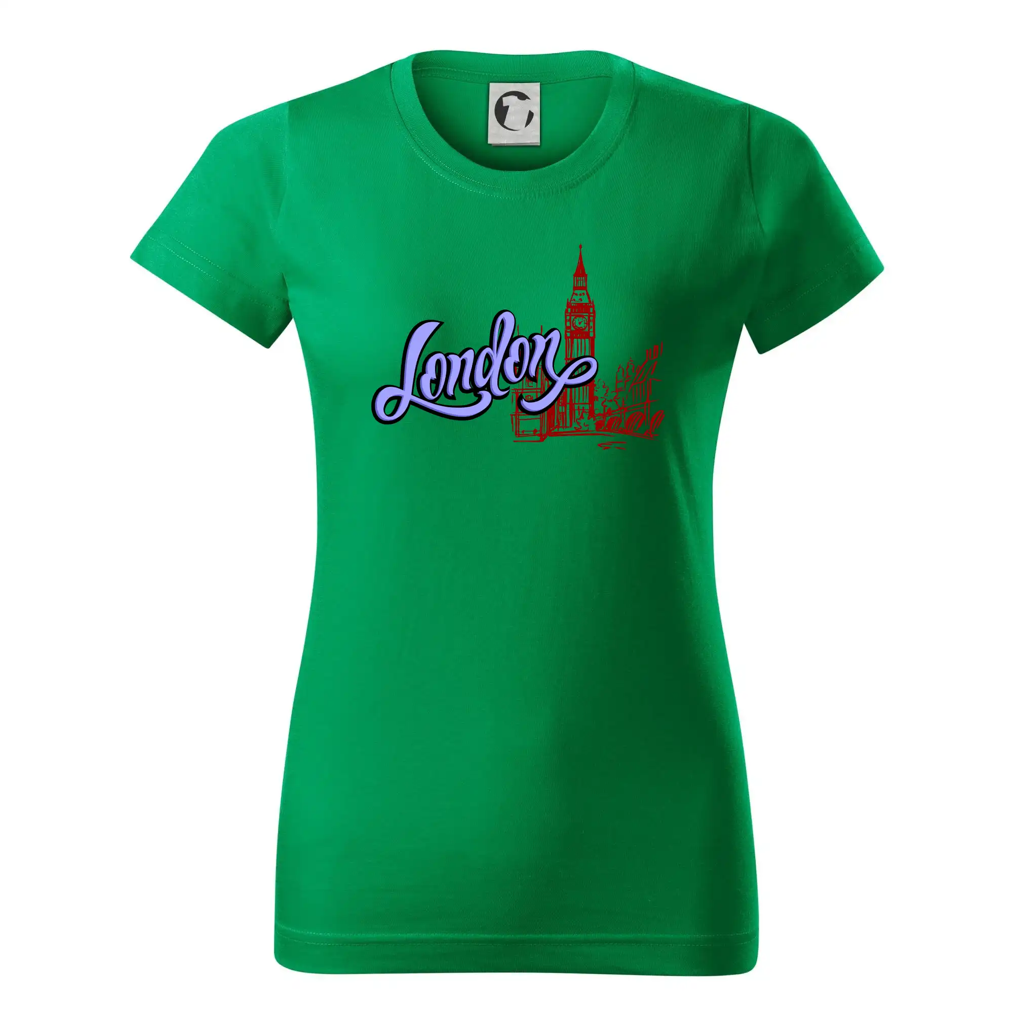 Tričká Anglicko - London Lettering - Dámske tričko basic - ľahko voľnejšie a dlhšie