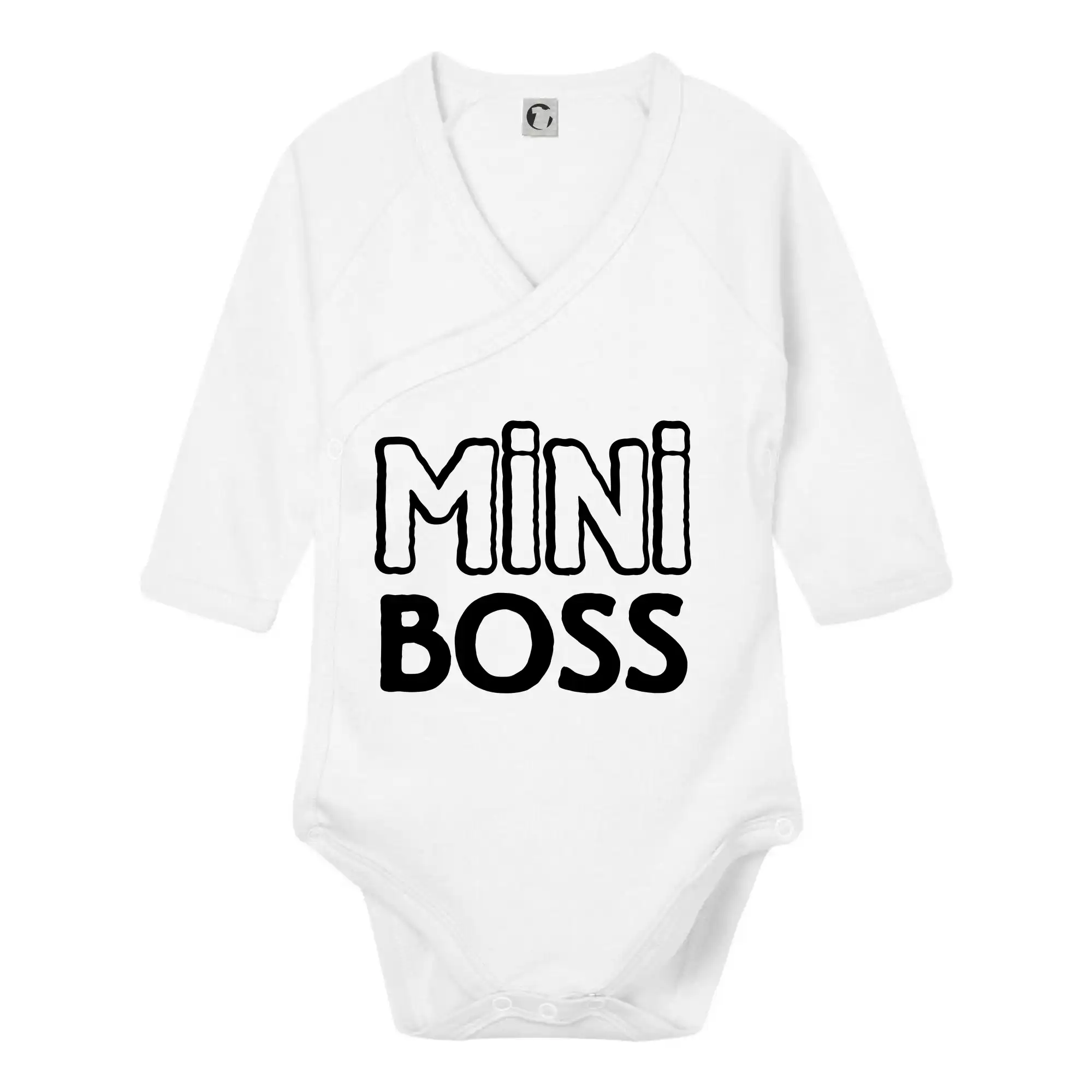 Rodinné tričká - Big boss mini boss - Body zavinovacie s dlhým rukávom