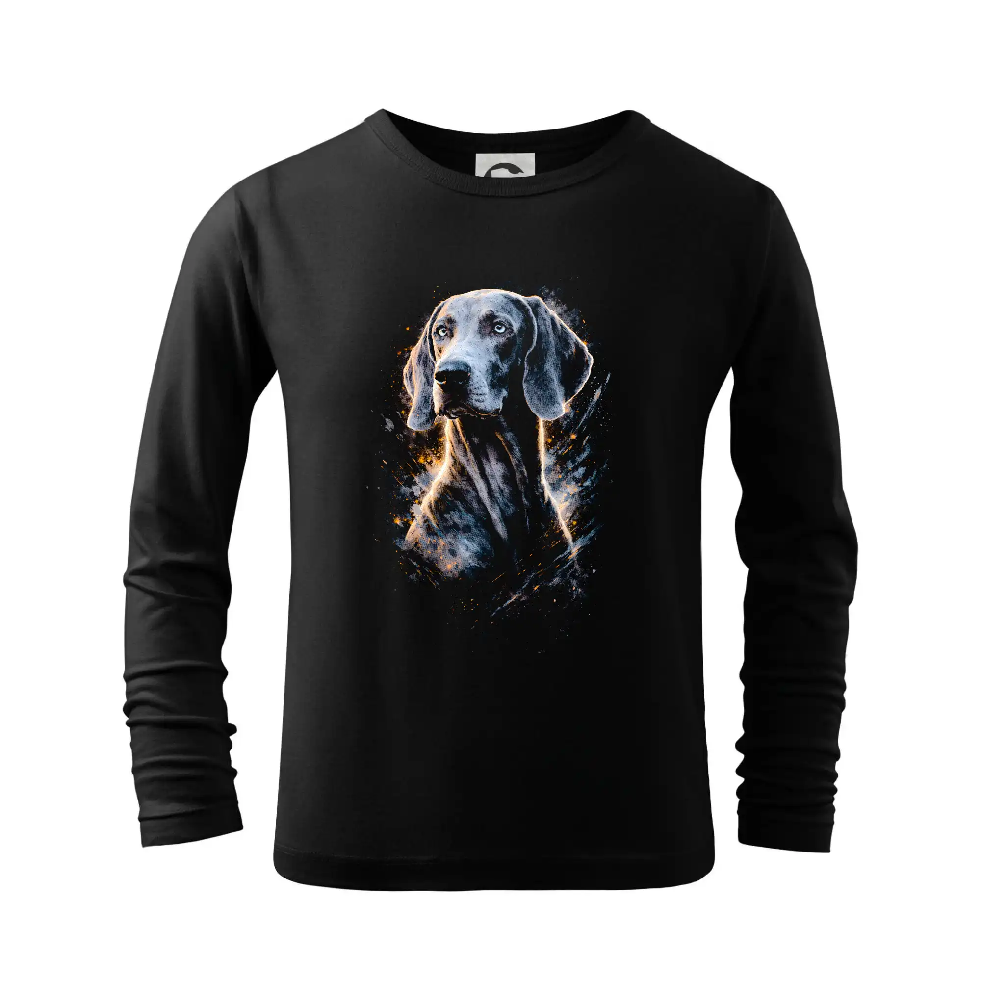 Ostatné psie plemená - Obrázok poltón weimarský stavač sivý - Tričko detské Long Sleeve