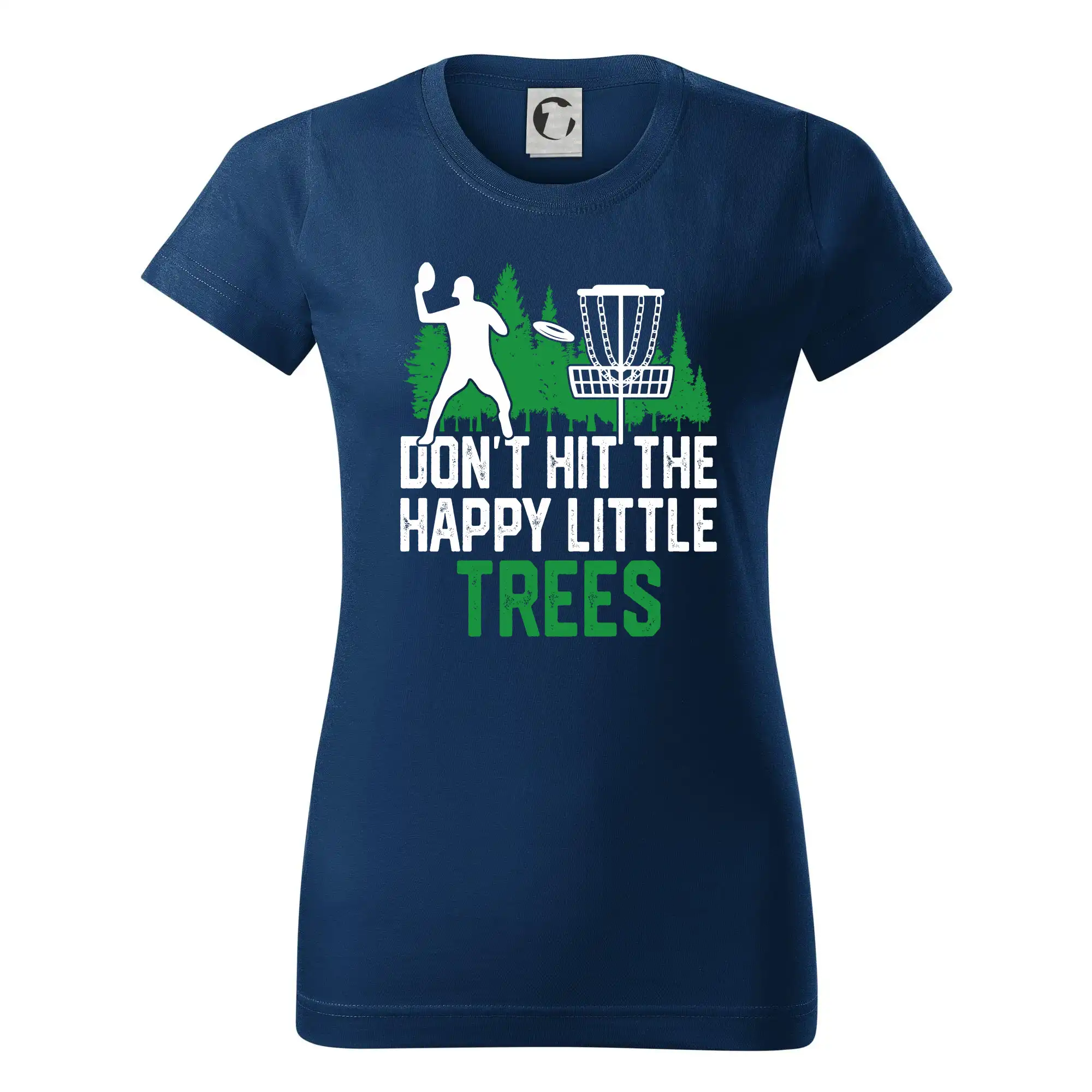 Disc golf happy little trees - Dámske tričko basic - ľahko voľnejšie a dlhšie