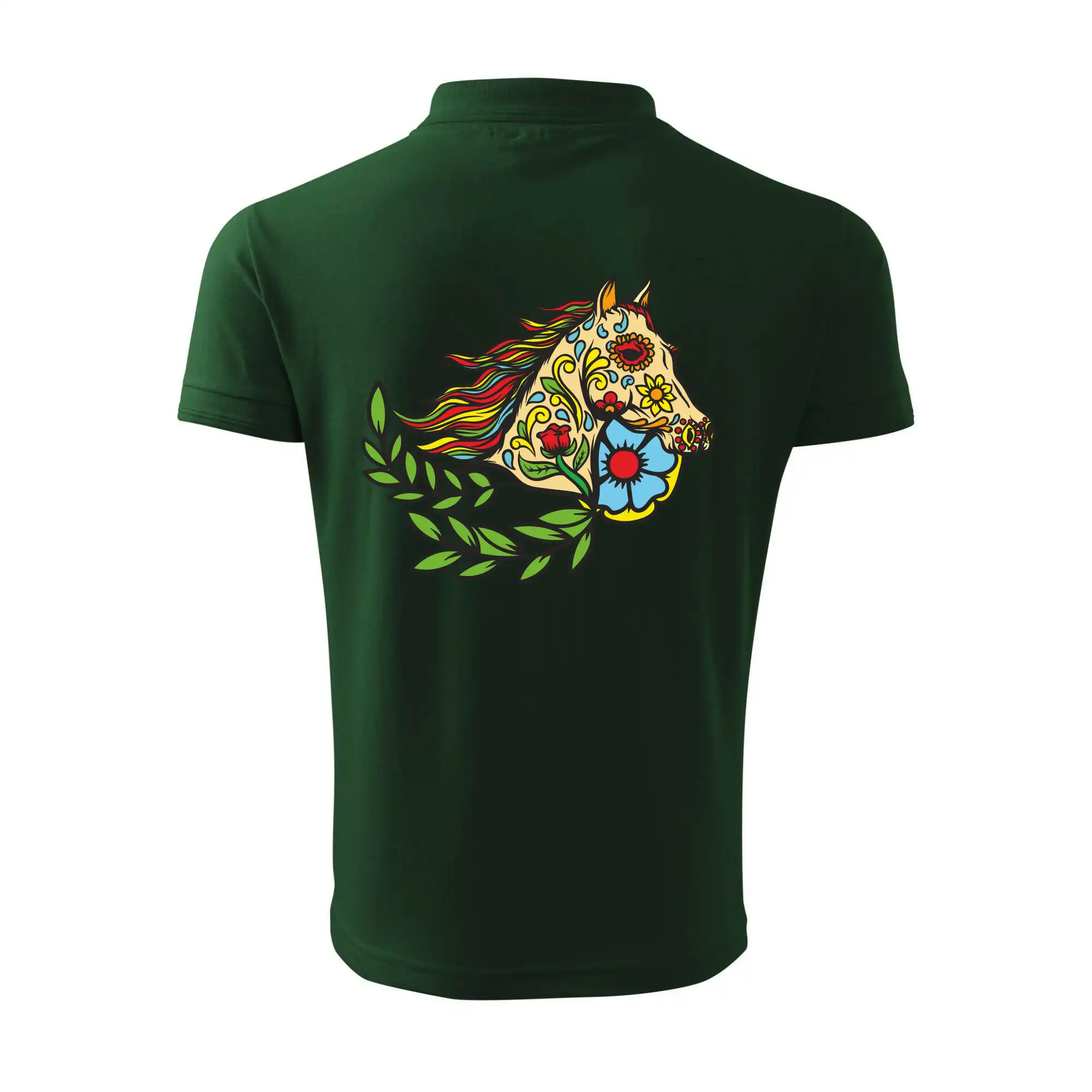 Kůň barevný s listy