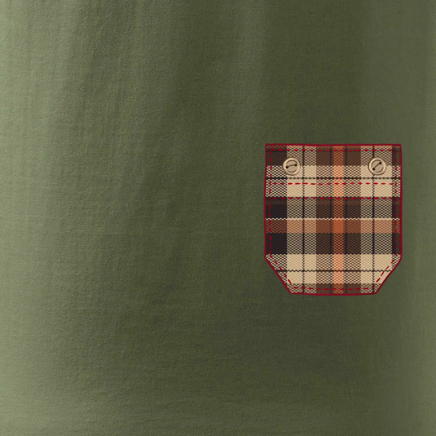 Flanelové triko hnědé