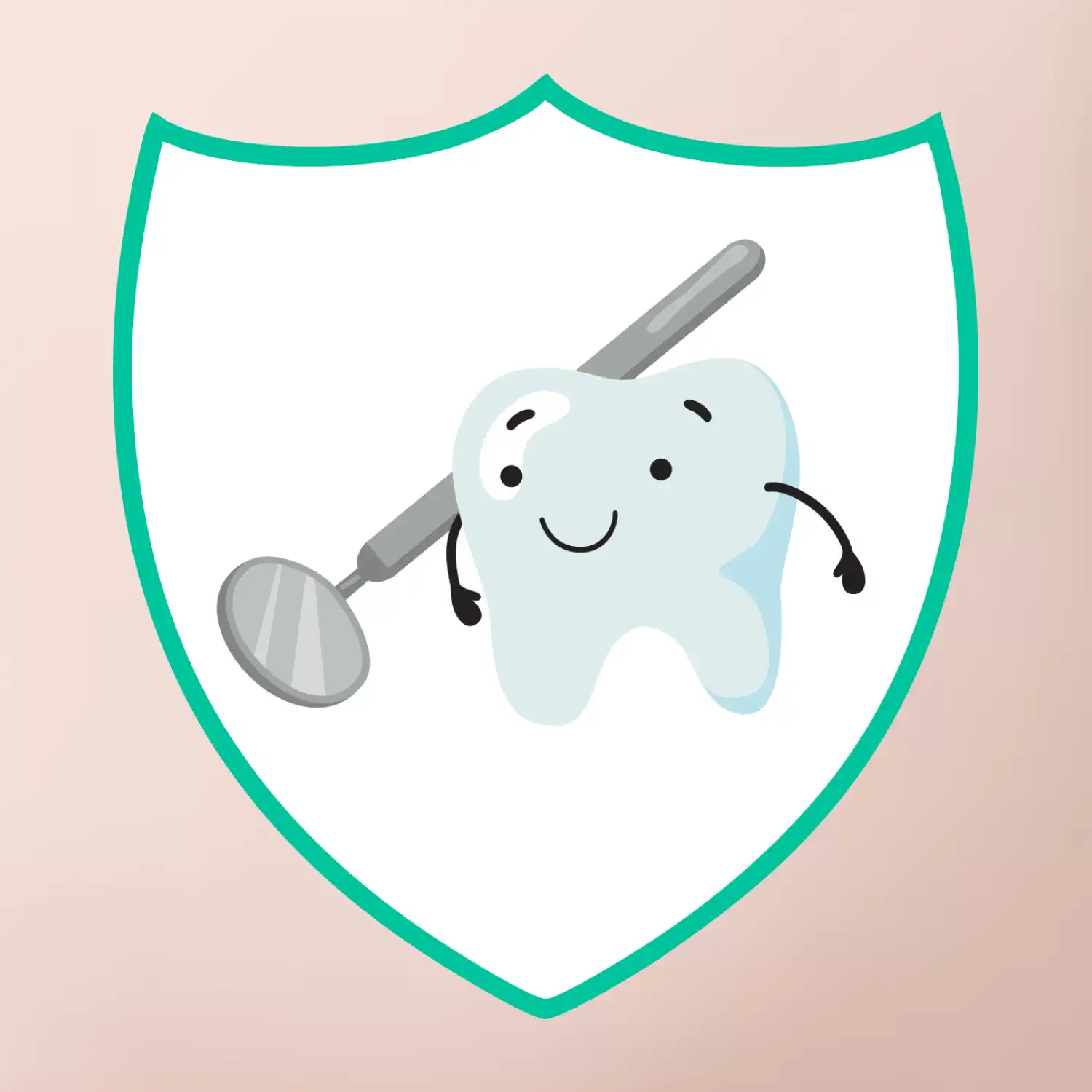 Zoubek na prsu - zrcátko