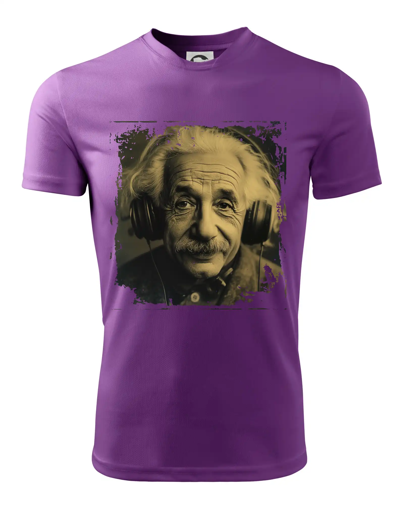 Albert se sluchátky
