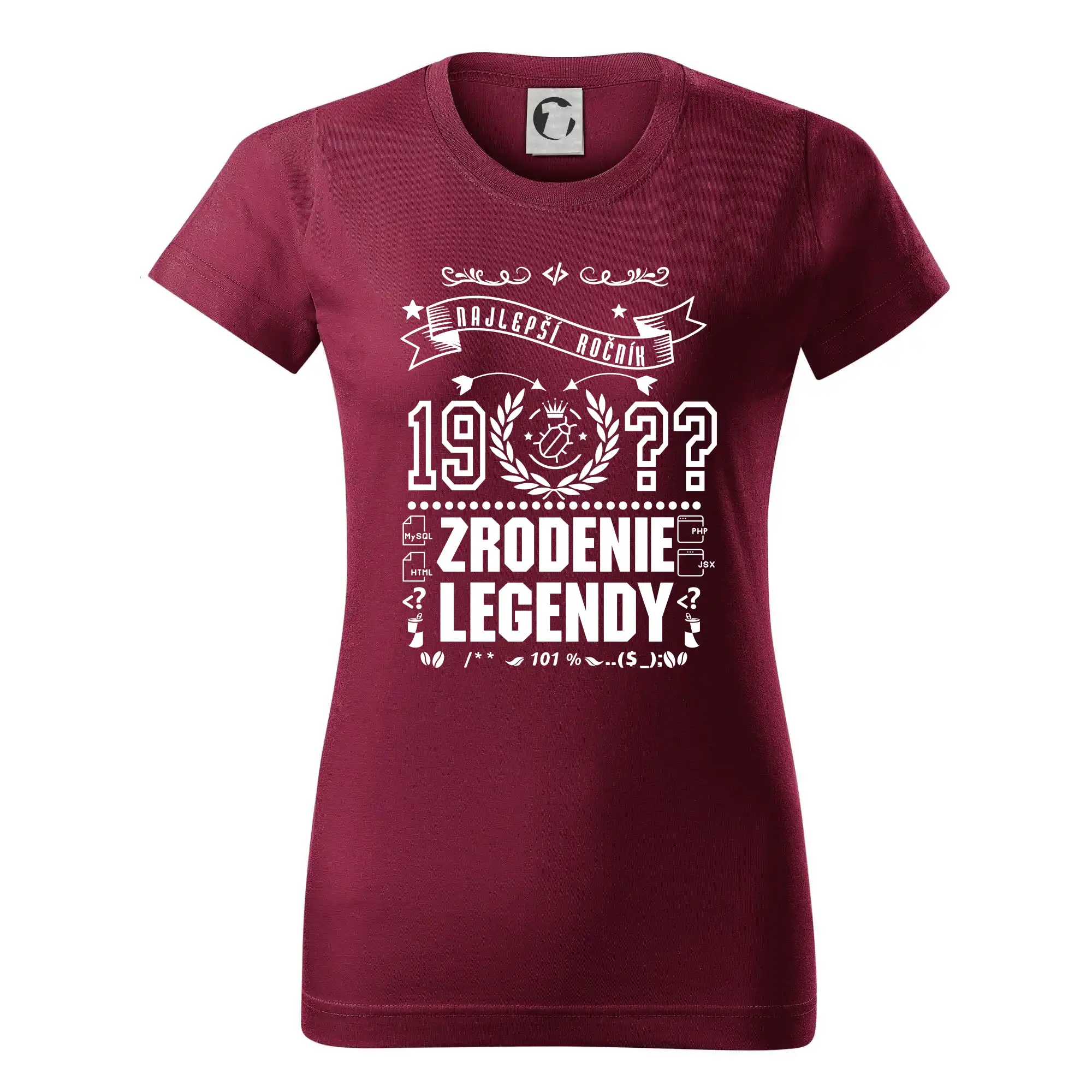 Trička Zrodenie legendy - Zrodenie legendy pre programátora - Dámske tričko basic - ľahko voľnejšie a dlhšie