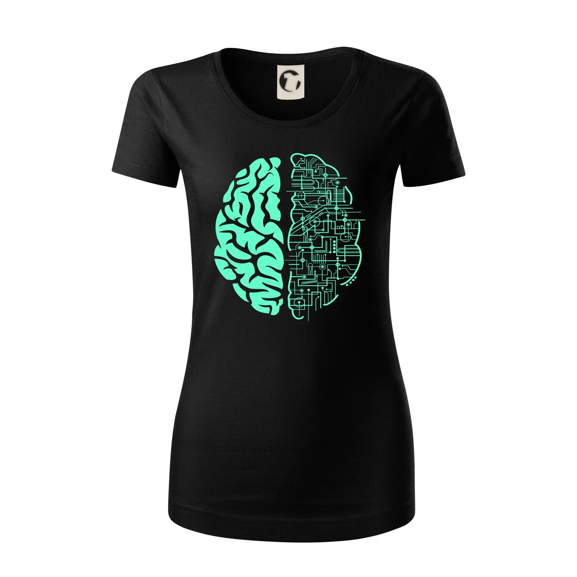 Grafické tričká - Electric Brain - Dámske tričko z organickej bavlny Origin (GOTS)