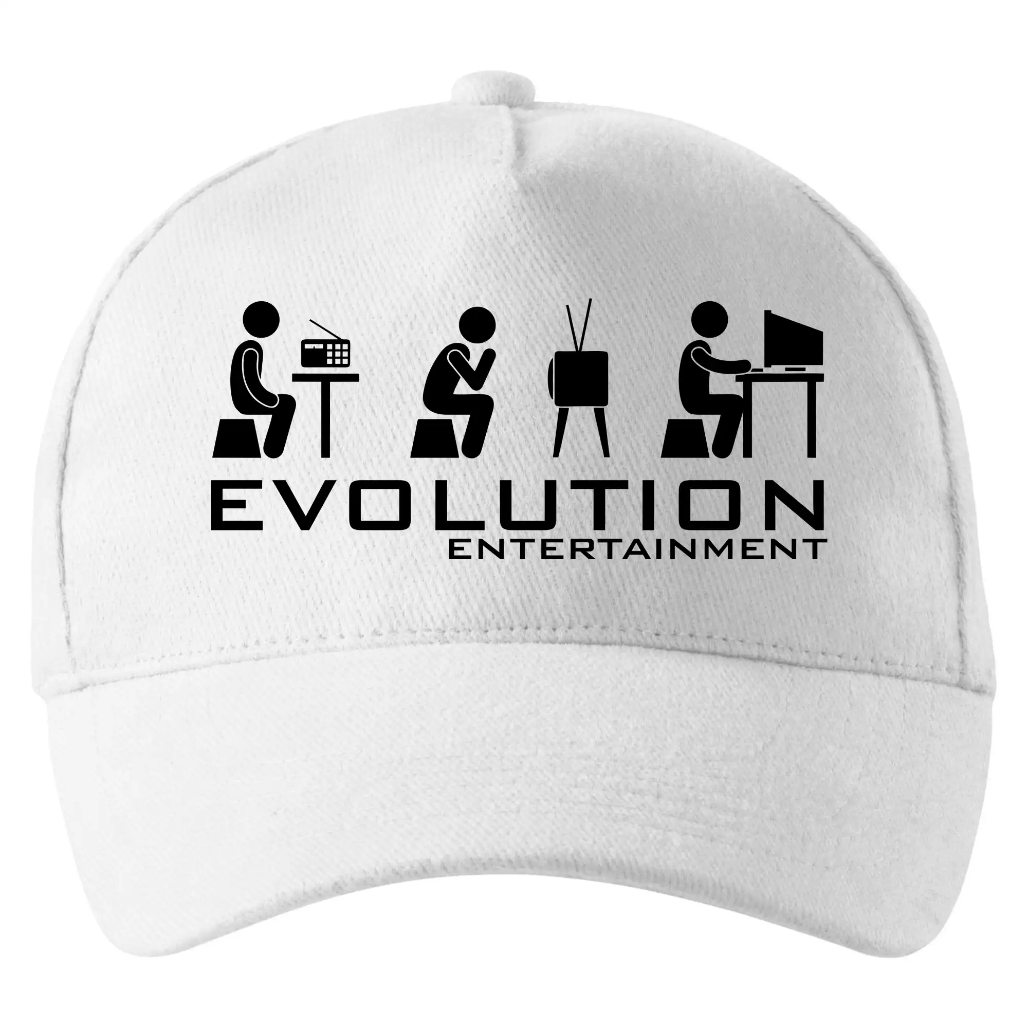 Tričká s potlačou evolúcia - Evolúcia zábavy - Šiltovka so zahnutým šiltom a mosaznou sponou