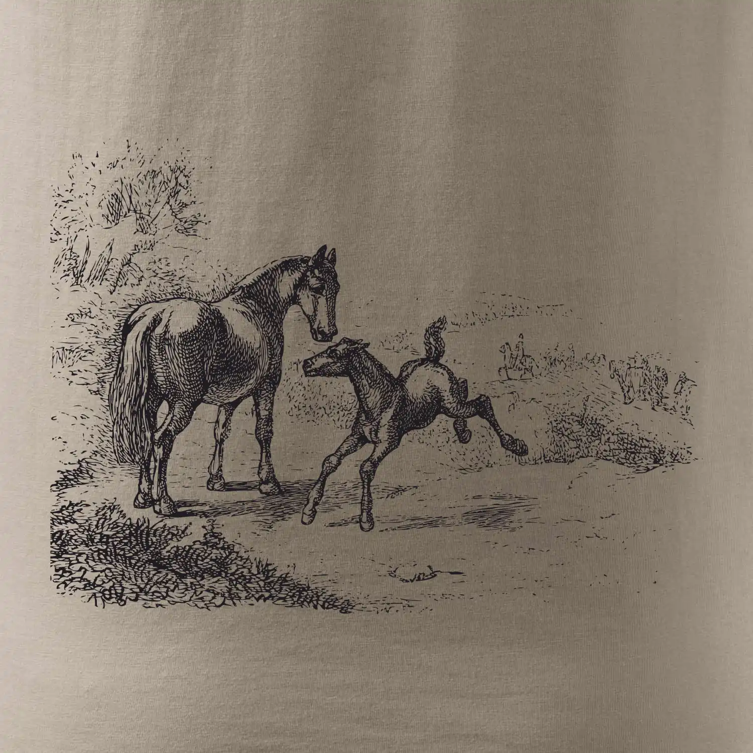 Kůň a hříbě malované