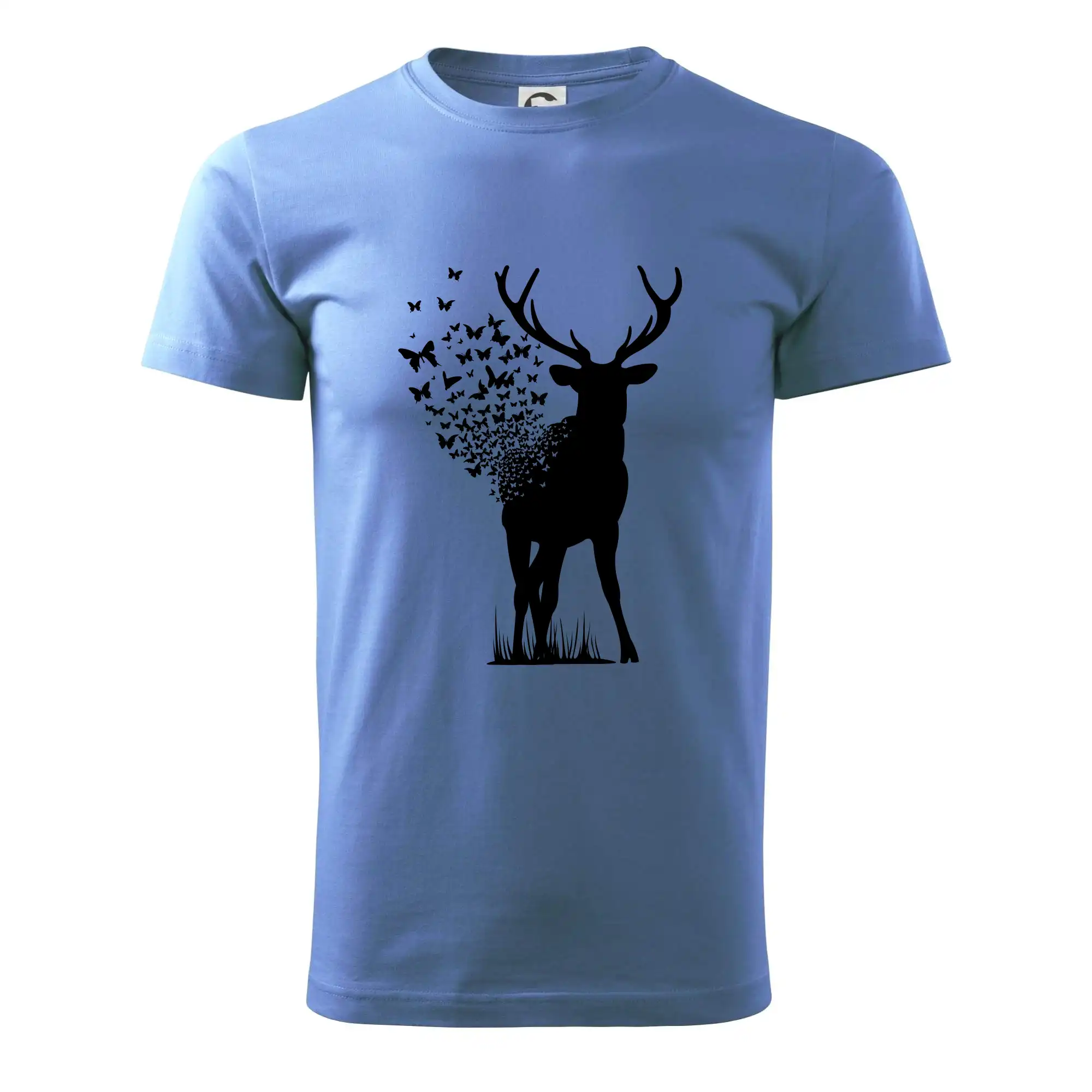 Tričká so zvieratami - Deer Butterfly - Pánske tričko nižšej gramáže