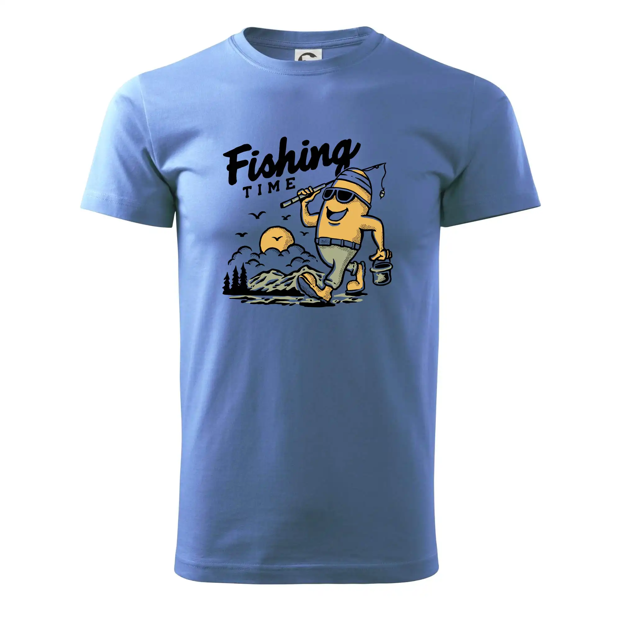 Tričká pre rybárov s potlačou - Fishing Time na výlete - Pánske tričko nižšej gramáže