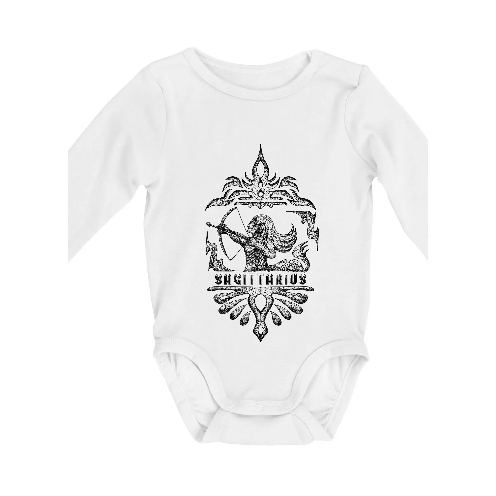 Tričká strelec - Sagittarius - vintage - Body dojčenské s dlhým rukávom