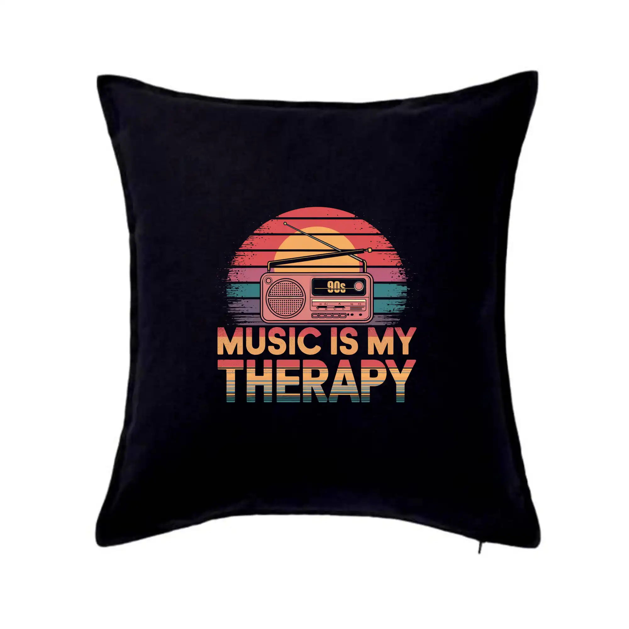 90s Music is my therapy - prenosné rádio - Vankúš 50x50