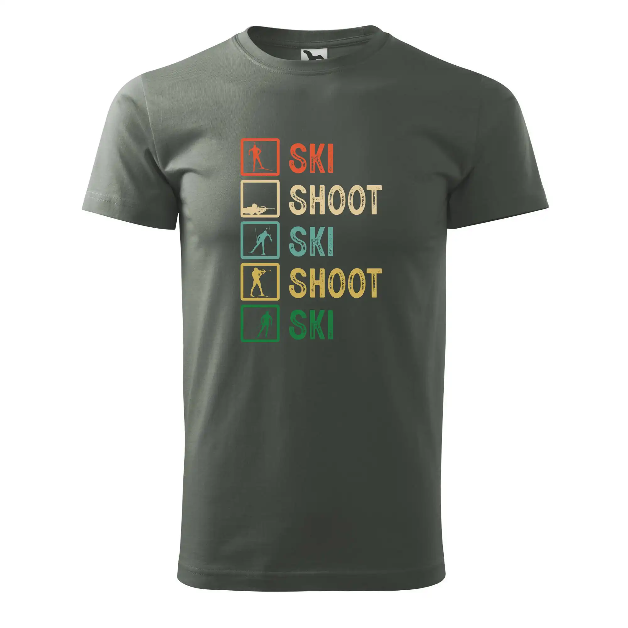 Lyže a Snowboard - Biatlon ski shoot ski - Pánske tričko nižšej gramáže