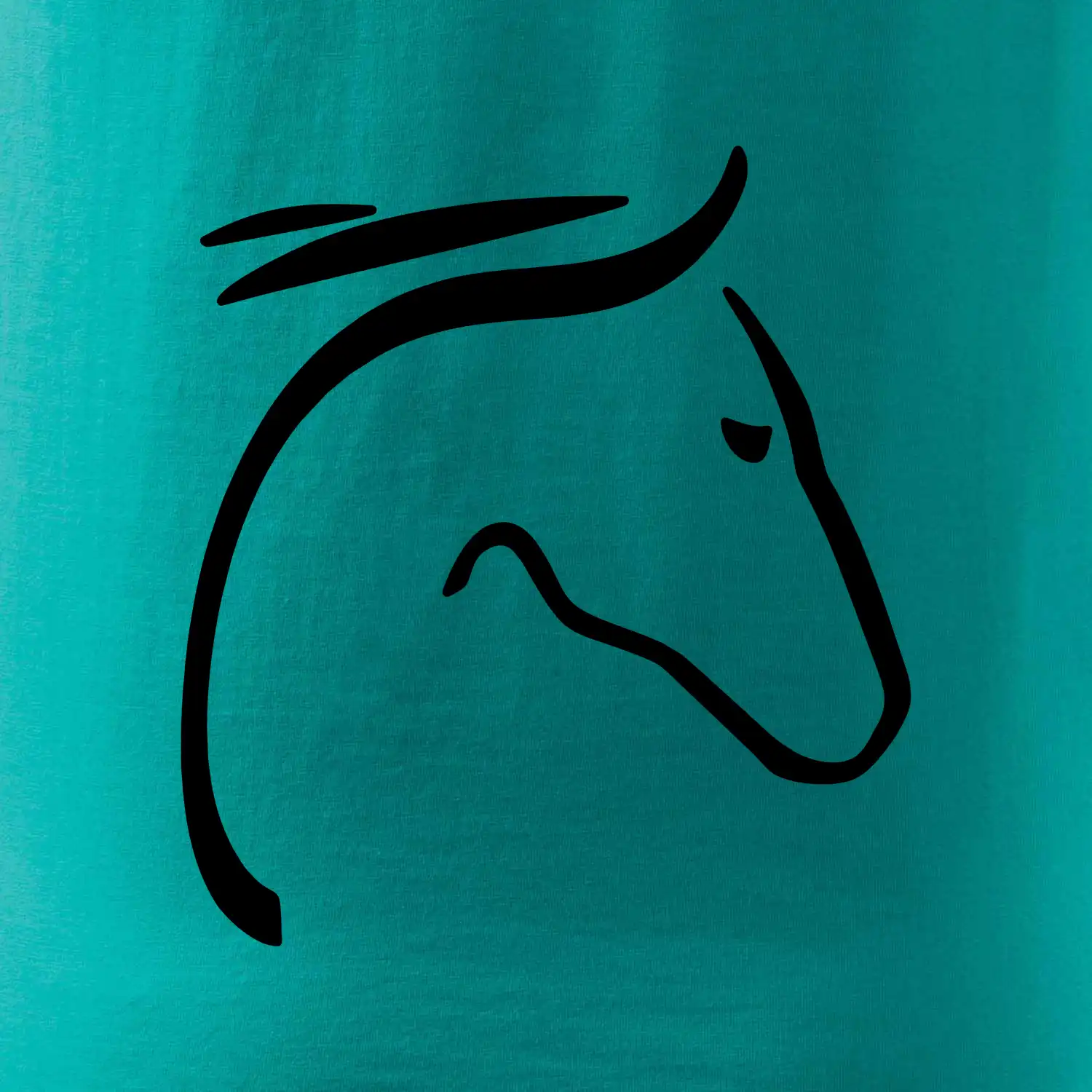 Kůň - hlava silueta