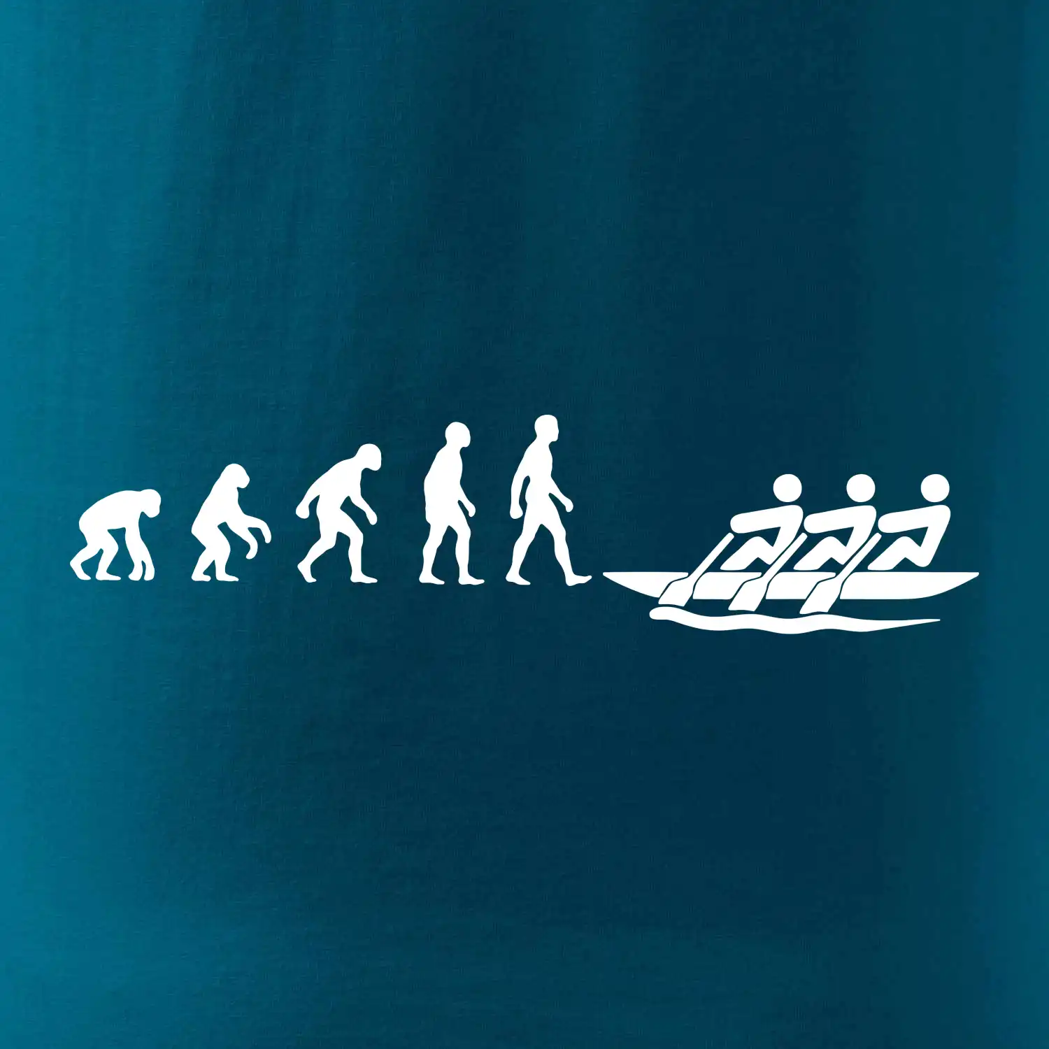 Evoluce veslování 3 lidi