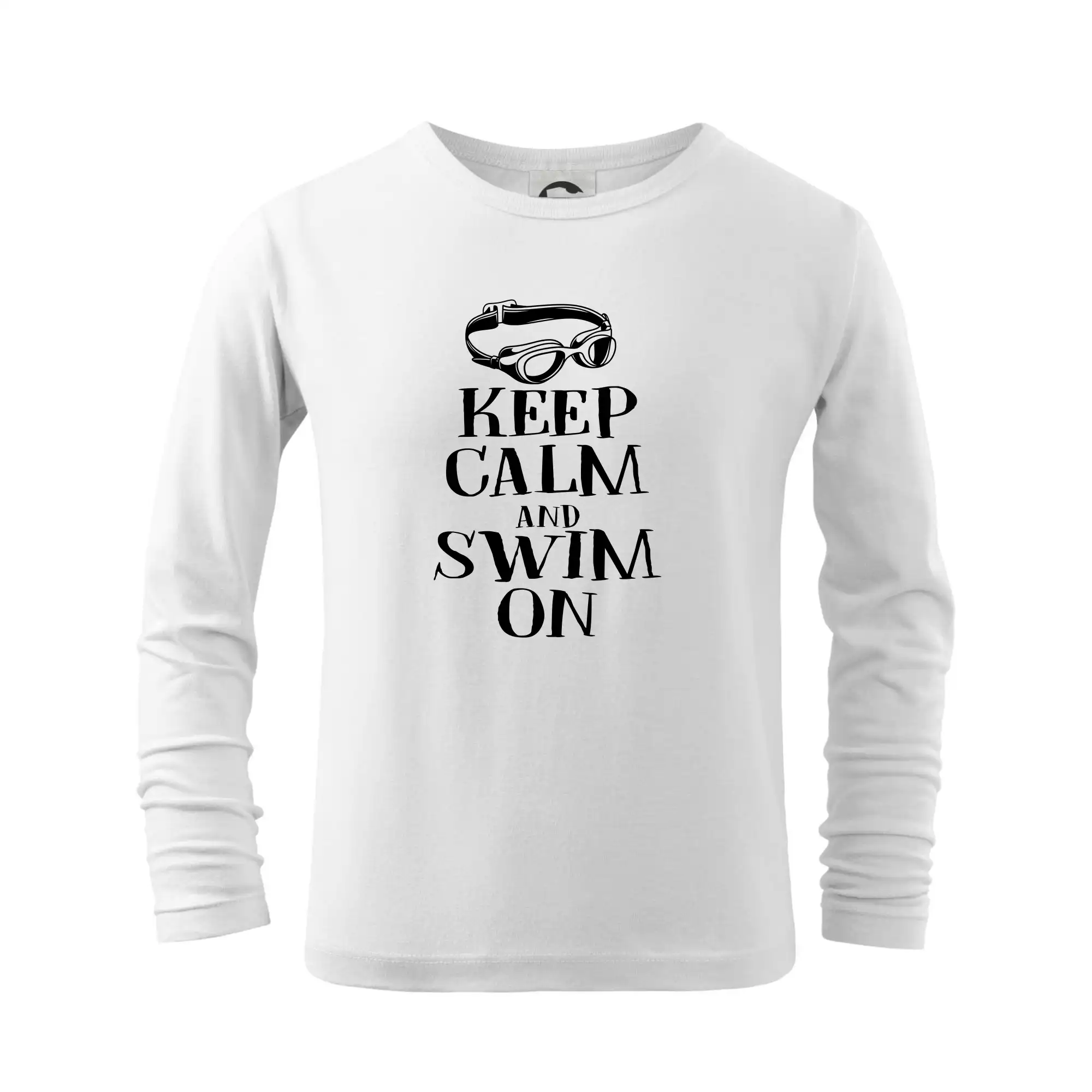 Ostatné športy - Keep calm and swim on - Tričko detské Long Sleeve