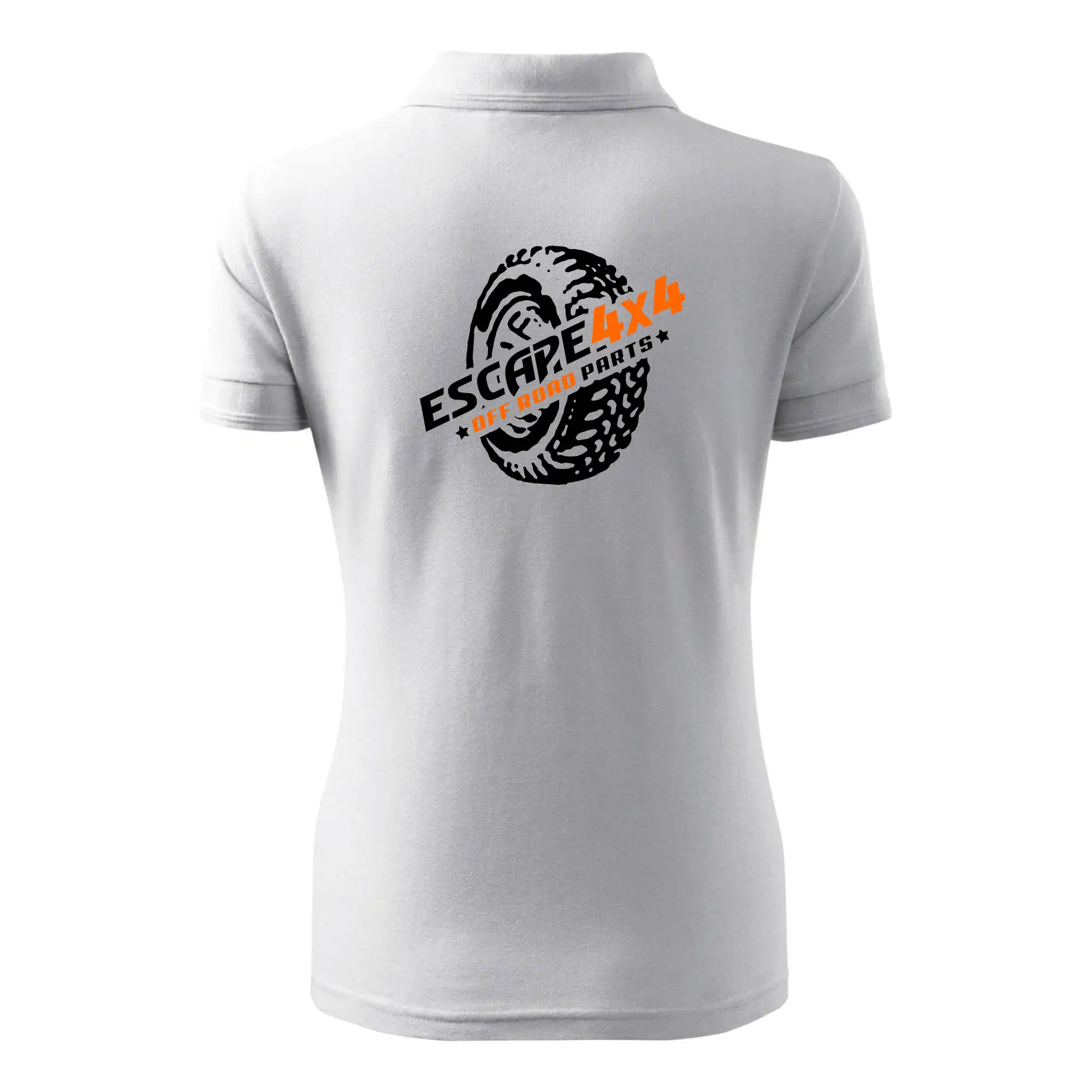 MyShirt tričká - Escape 4x4 Nápis vpředu a pneumatika na zádech - Polokošeľa dámska Pique Polo