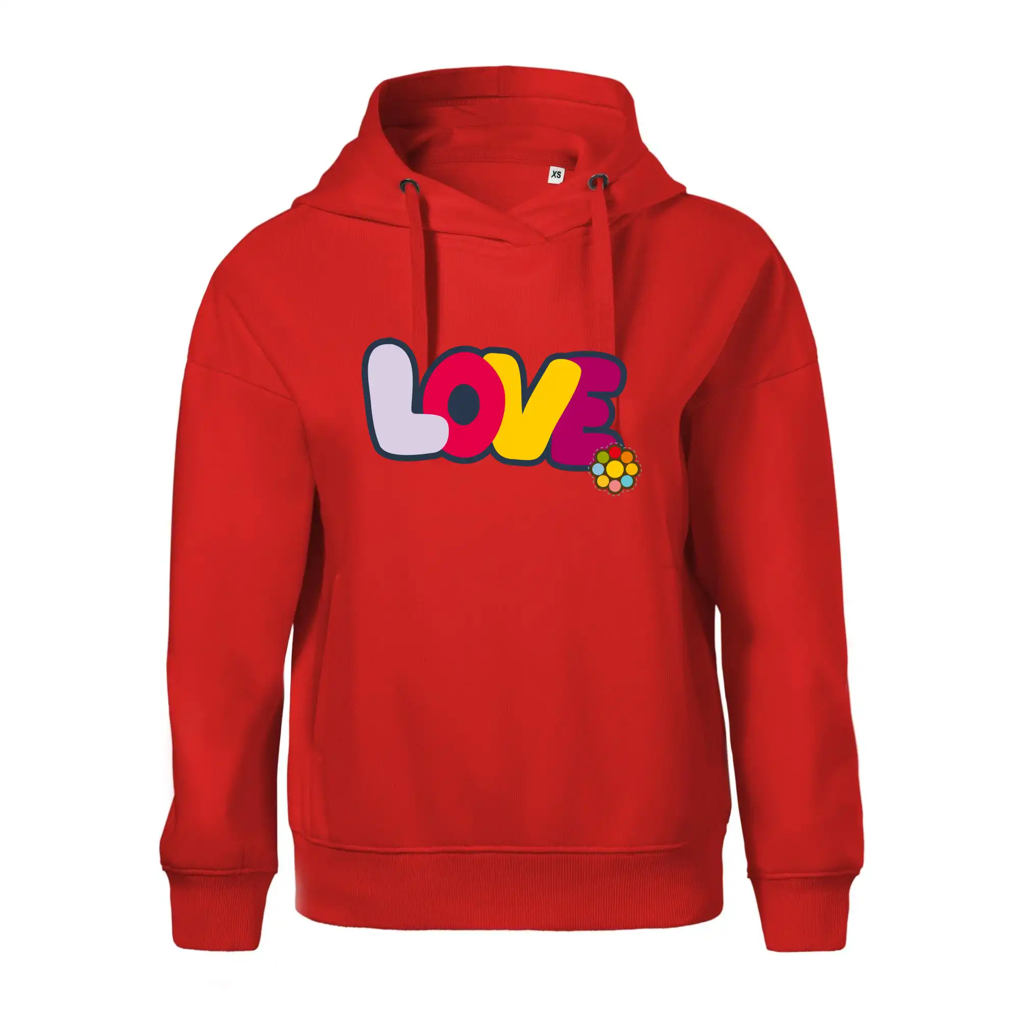 Love nápis s květinou