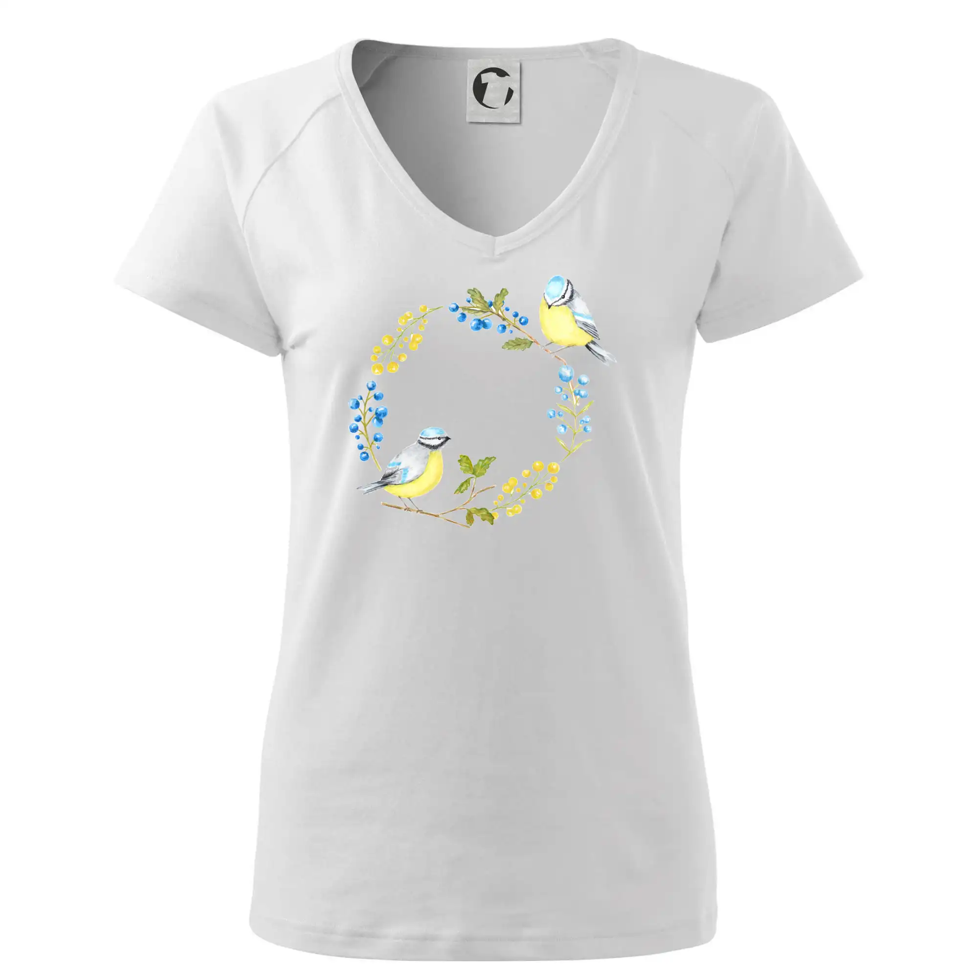 Sýkorky na kruhu z květin