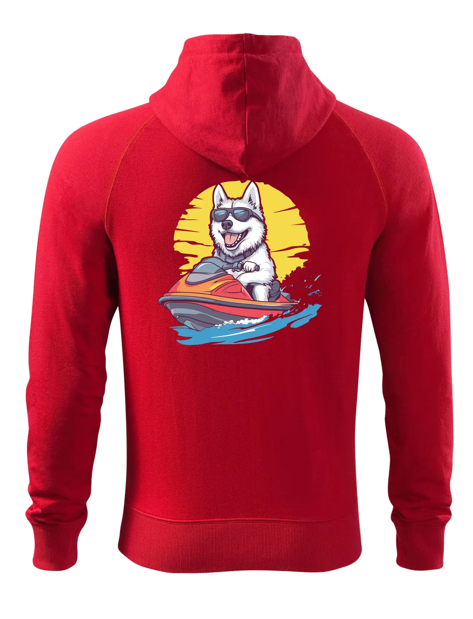 Husky na vodním skútru