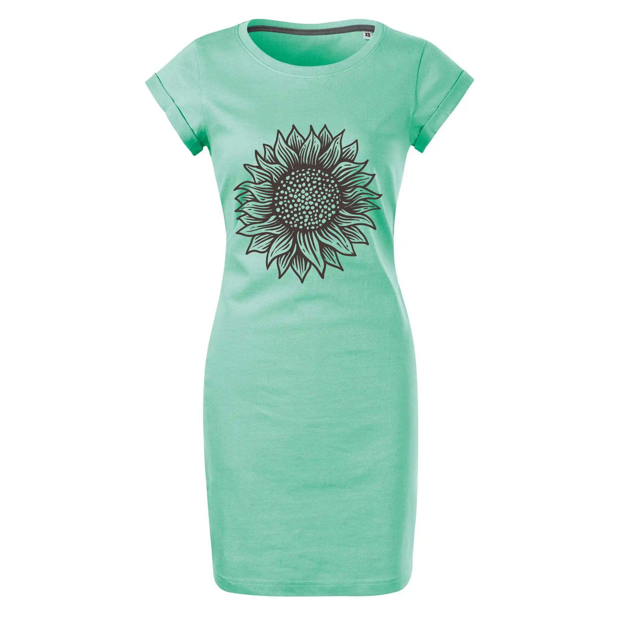 Slunečnice kreslená černobílá